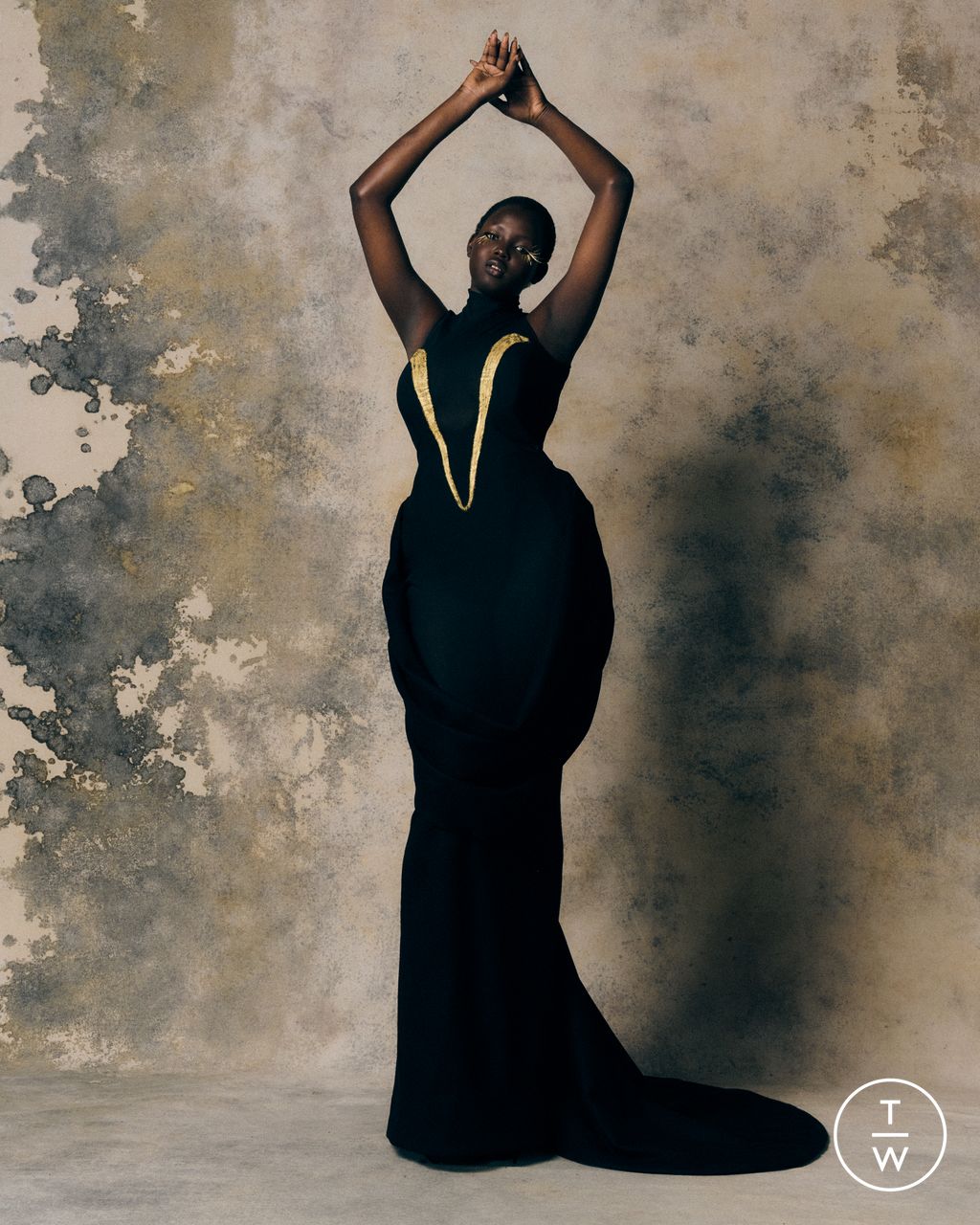 Fashion Week London Fall/Winter 2025 look 4 from the Harris Reed collection 女装