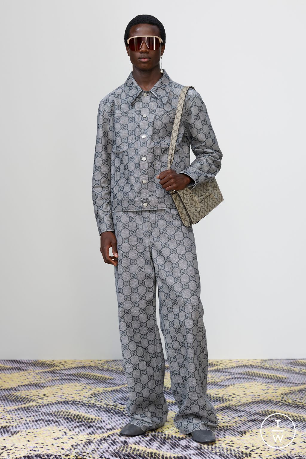 Fashion Week Milan Spring/Summer 2024 look 8 from the Gucci collection 男装