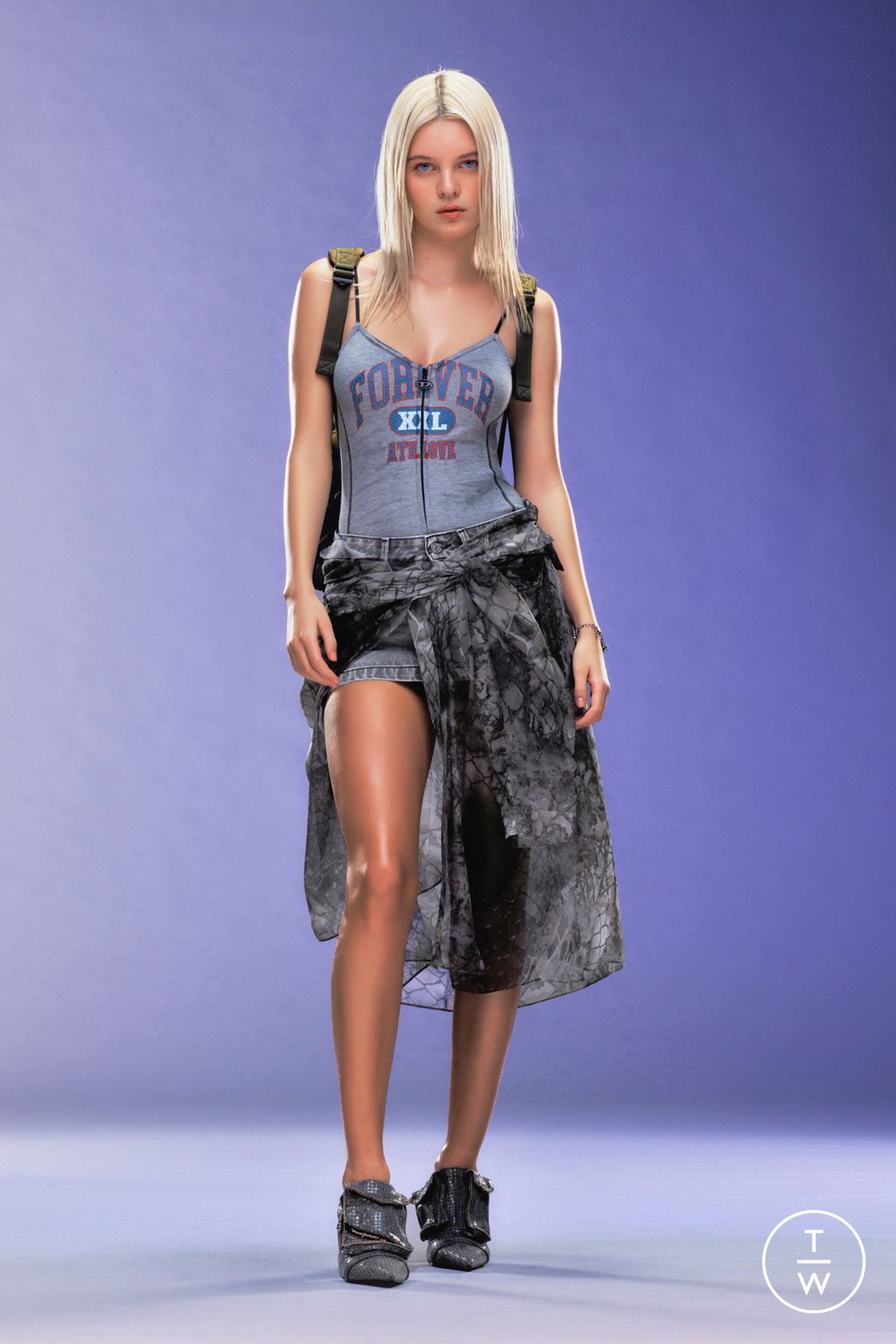 Fashion Week Milan Resort 2024 look 52 from the DIESEL collection womenswear