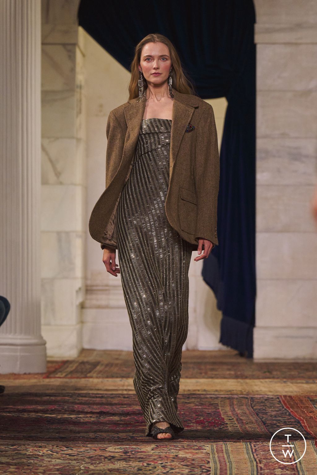 Fashion Week New York Fall/Winter 2026 look 55 from the Ralph Lauren collection womenswear