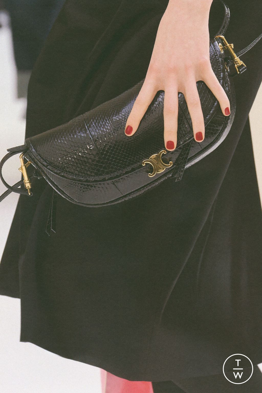 Fashion Week Paris Fall/Winter 2026 look 77 from the Celine collection womenswear accessories