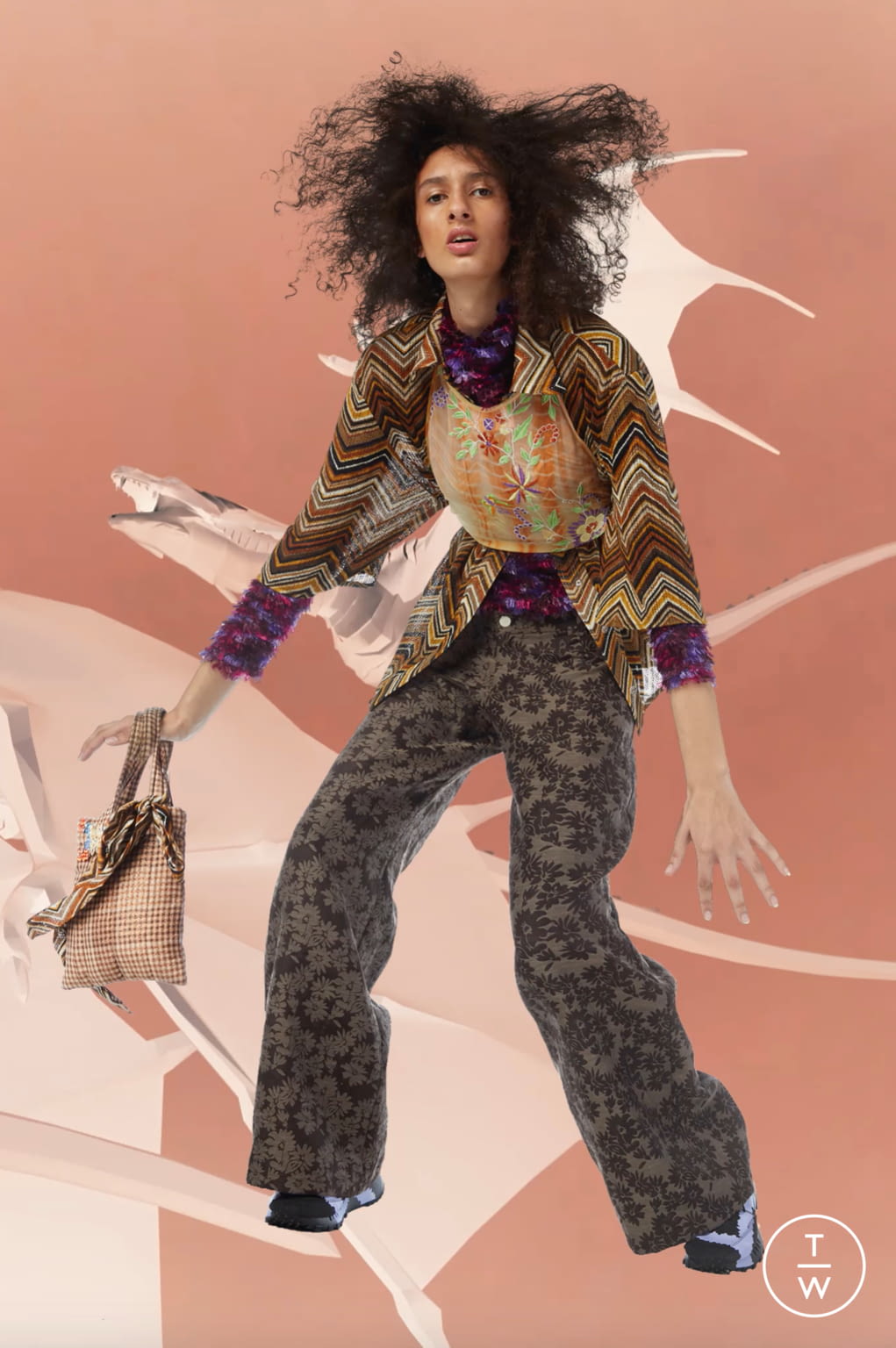Fashion Week New York Fall/Winter 2021 look 6 de la collection Collina Strada womenswear