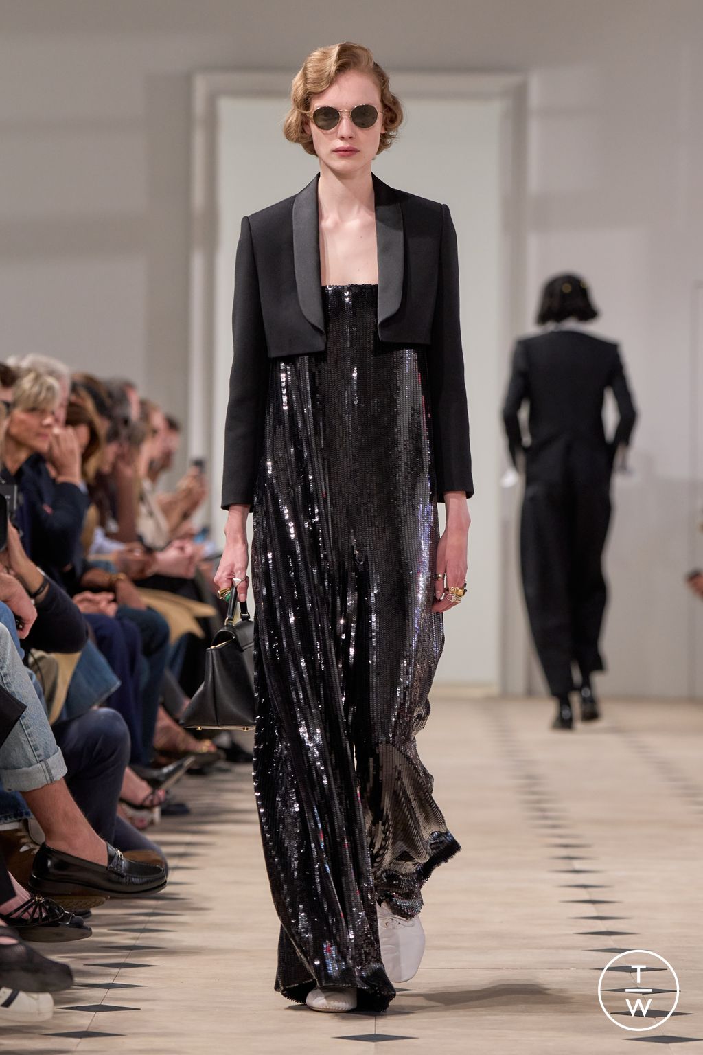 Fashion Week Paris Spring/Summer 2026 look 61 from the Celine collection menswear