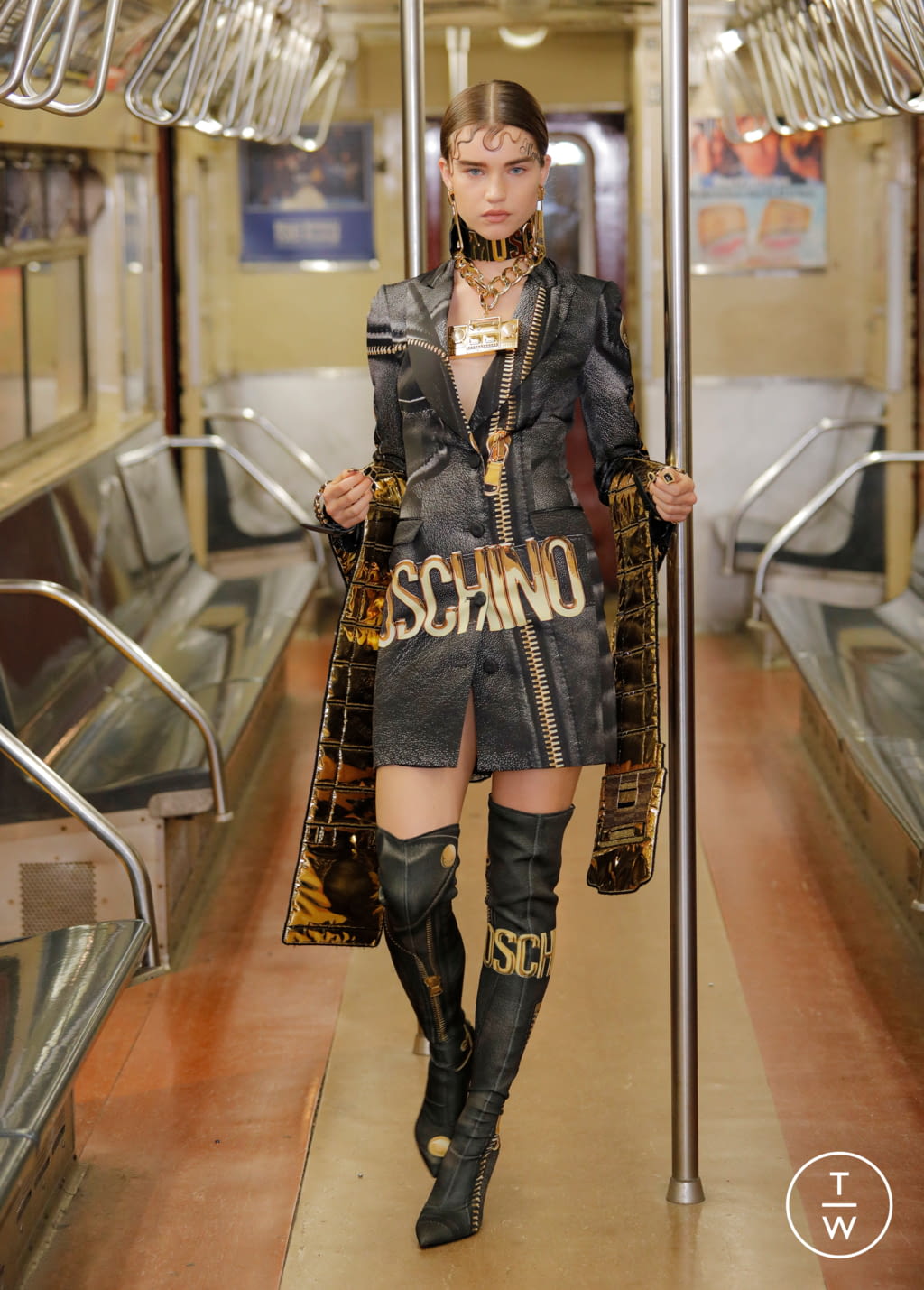 Fashion Week Milan Pre-Fall 2020 look 62 from the Moschino collection womenswear