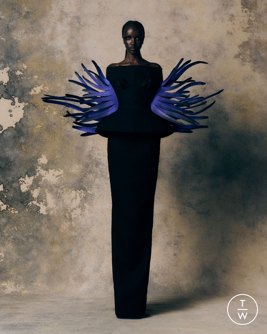 Fashion Week London Fall/Winter 2025 look 6 from the Harris Reed collection 女装