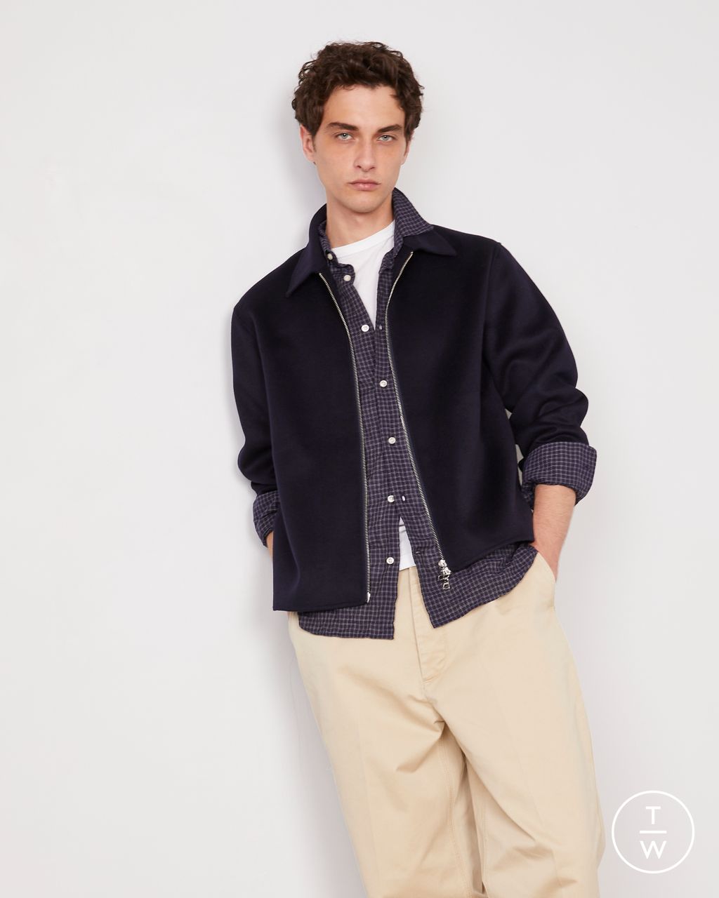 Fashion Week Paris Pre-Fall 2026 look 7 de la collection Officine Générale menswear