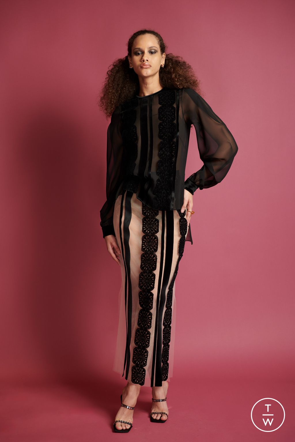 Fashion Week New York Resort 2024 look 7 from the Bibhu Mohapatra collection womenswear
