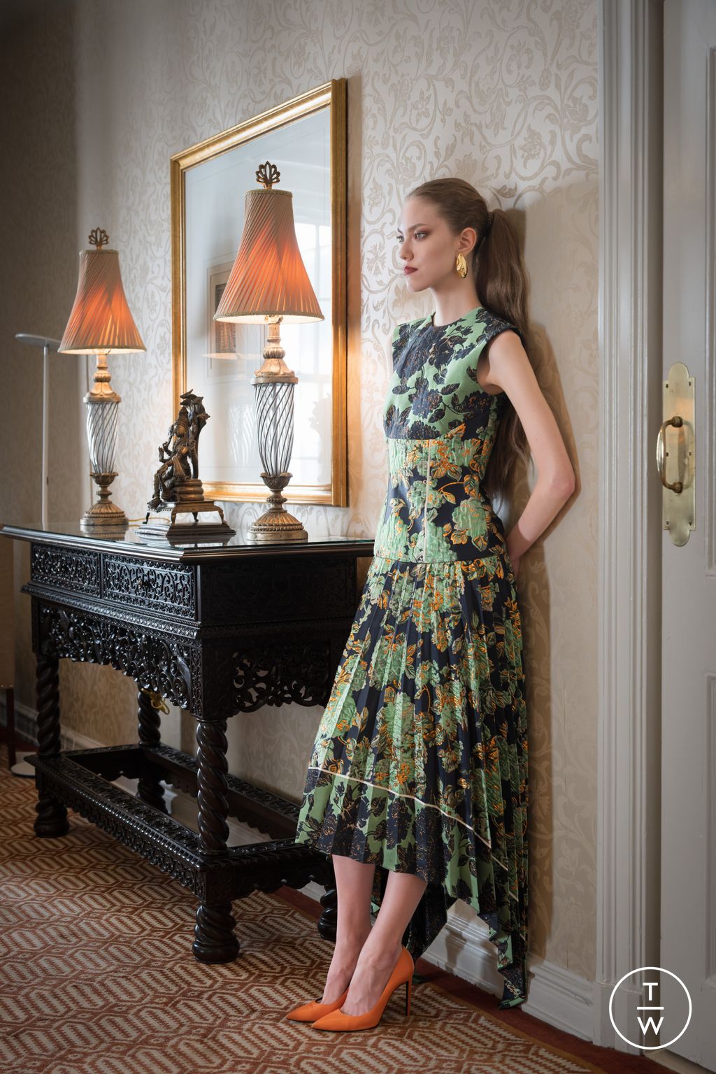 Fashion Week New York Resort 2026 look 7 from the Bibhu Mohapatra collection womenswear