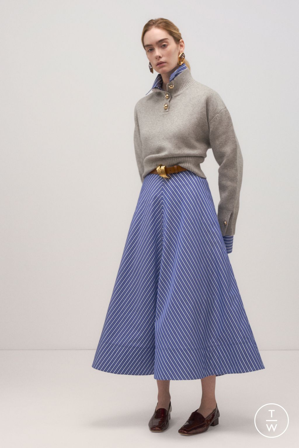 Fashion Week New York Pre-Fall 2025 look 9 from the Brandon Maxwell collection womenswear