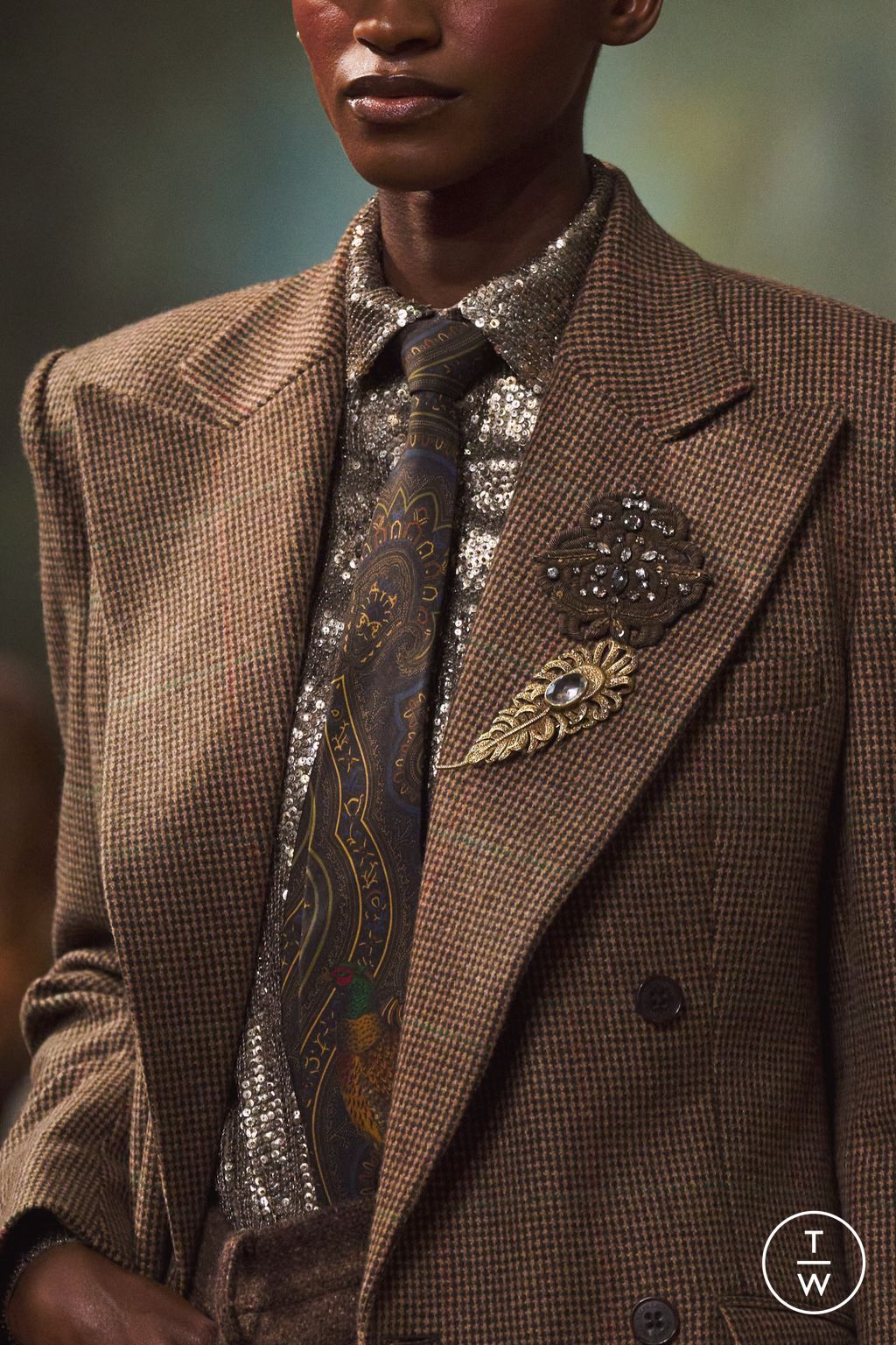 Fashion Week New York Fall/Winter 2026 look 5 from the Ralph Lauren collection womenswear accessories