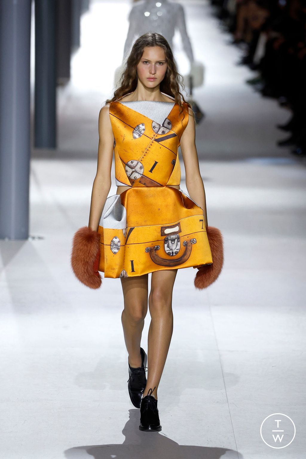 Fashion Week Paris Fall/Winter 2024 look 8 from the Louis Vuitton collection womenswear