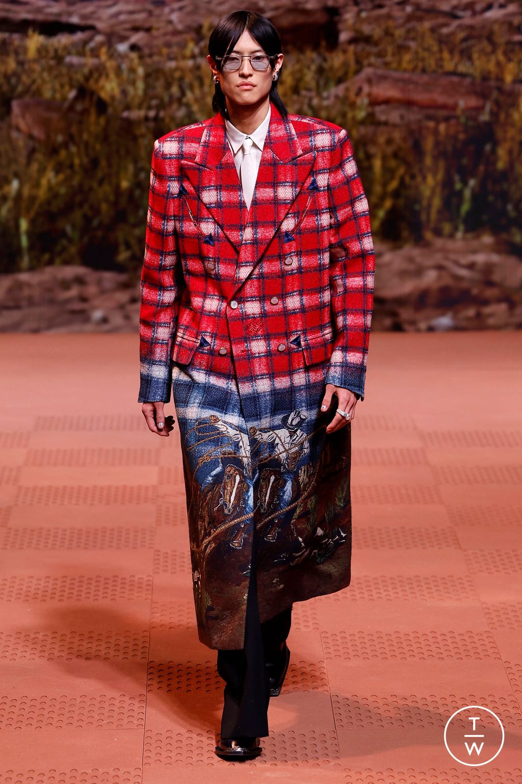 Fashion Week Paris Fall/Winter 2024 look 50 from the Louis Vuitton collection menswear
