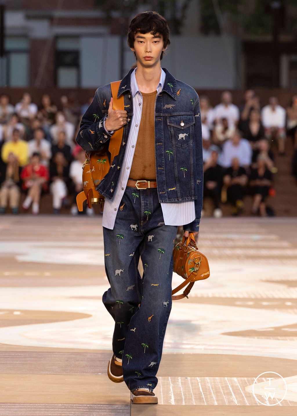 Fashion Week Paris Spring/Summer 2026 look 56 from the Louis Vuitton collection menswear