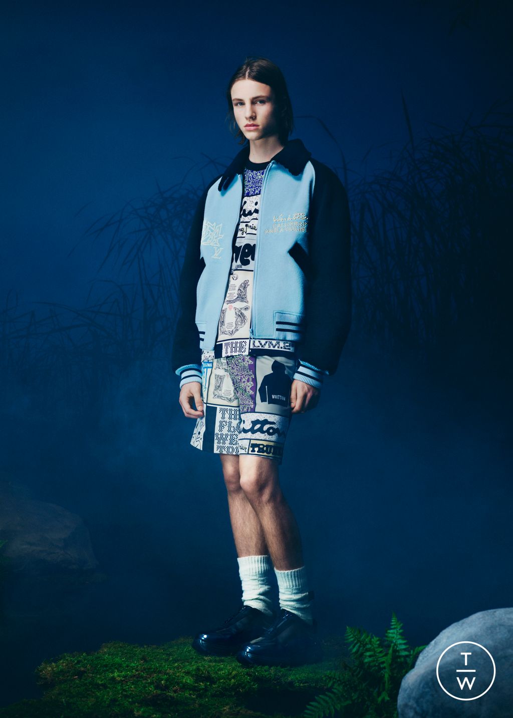 Fashion Week Paris Resort 2024 look 38 from the Louis Vuitton collection 男装