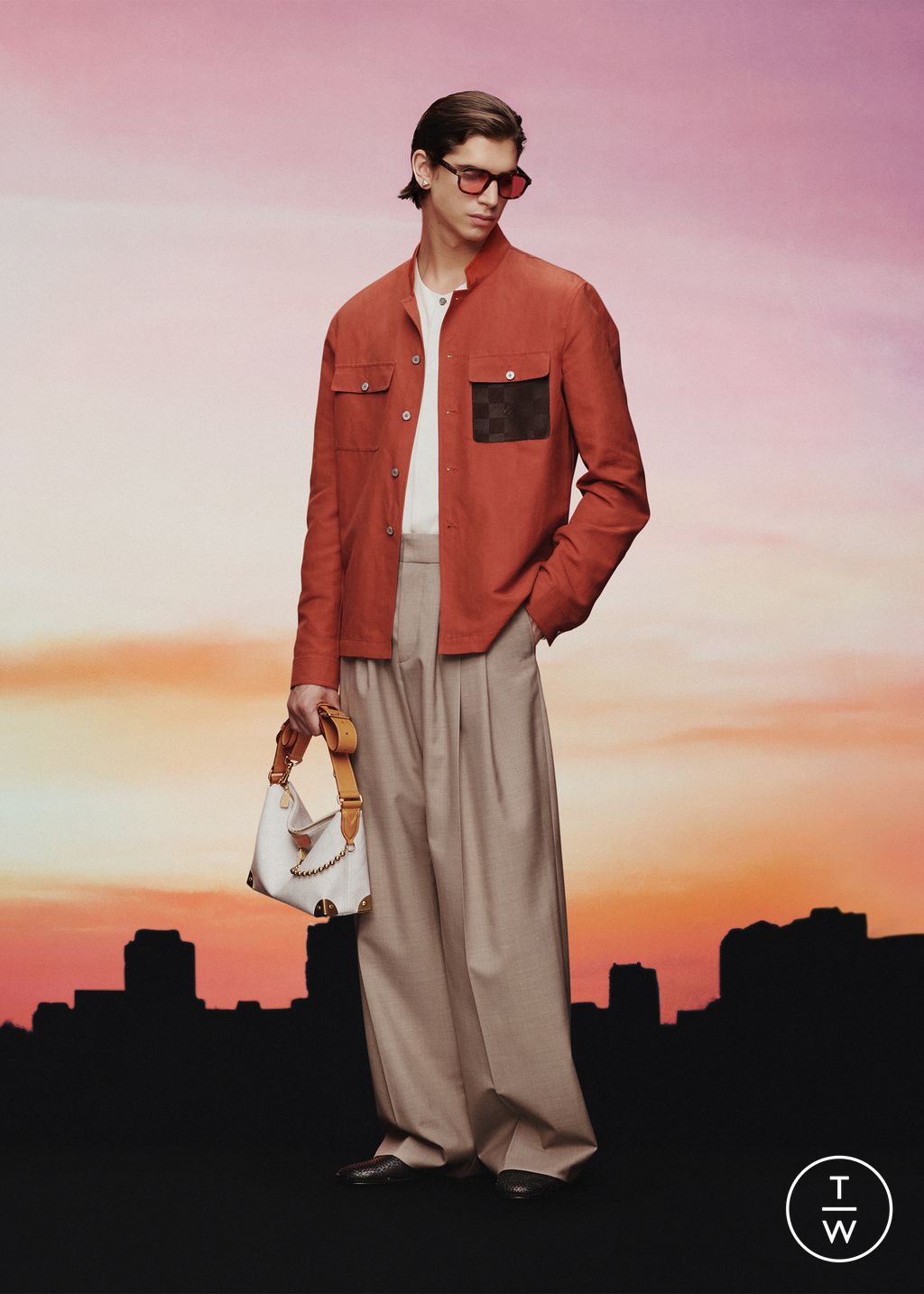 Fashion Week Paris Pre-Fall 2025 look 12 from the Louis Vuitton collection menswear