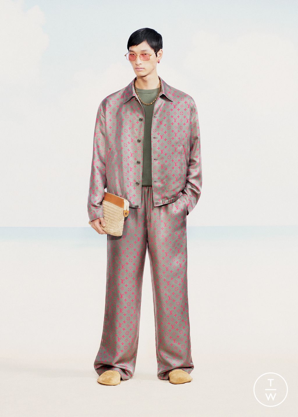 Fashion Week Paris Pre-Fall 2025 look 32 from the Louis Vuitton collection menswear