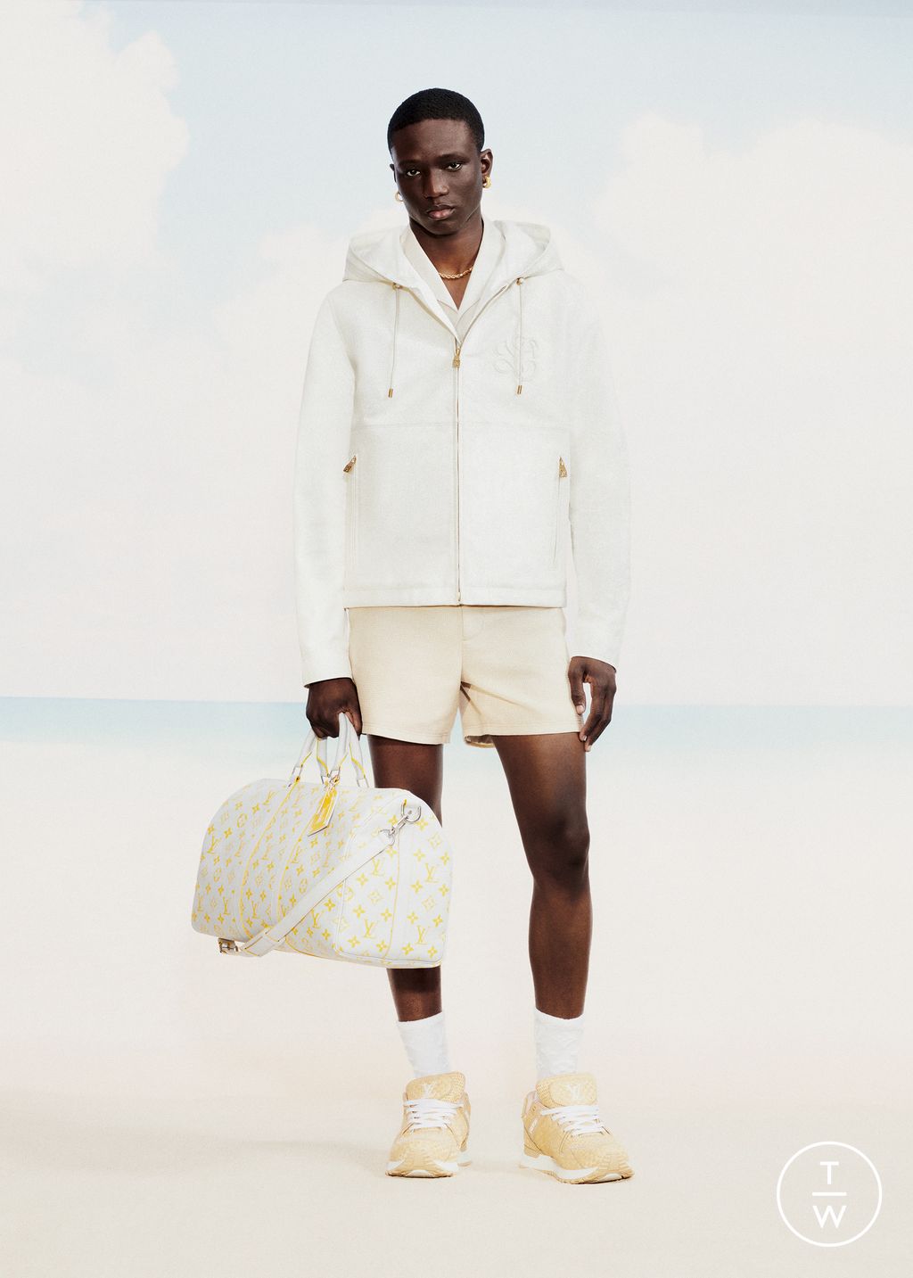 Fashion Week Paris Pre-Fall 2025 look 45 from the Louis Vuitton collection menswear