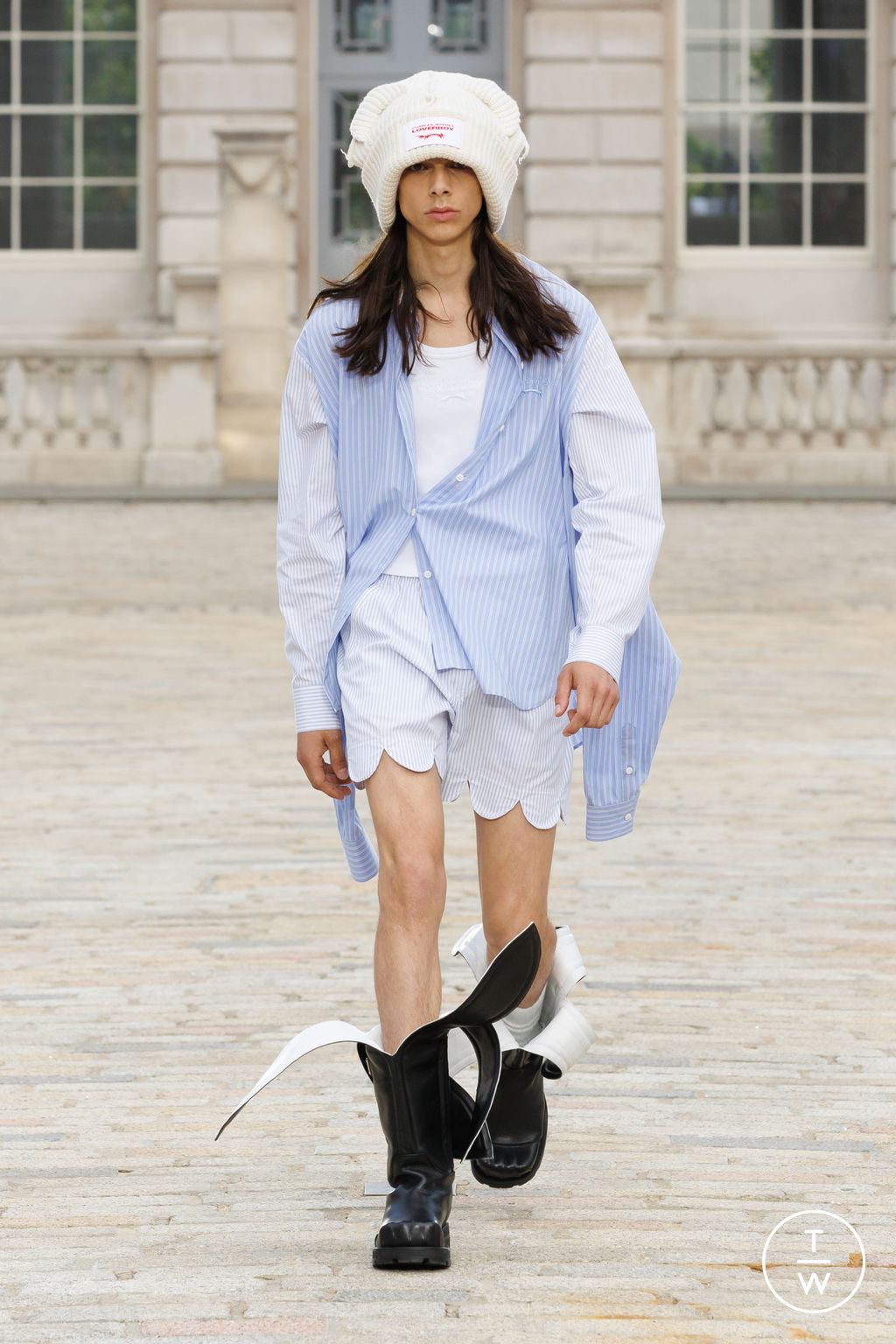 Fashion Week London Spring-Summer 2025 look 1 from the Charles Jeffrey LOVERBOY collection 男装