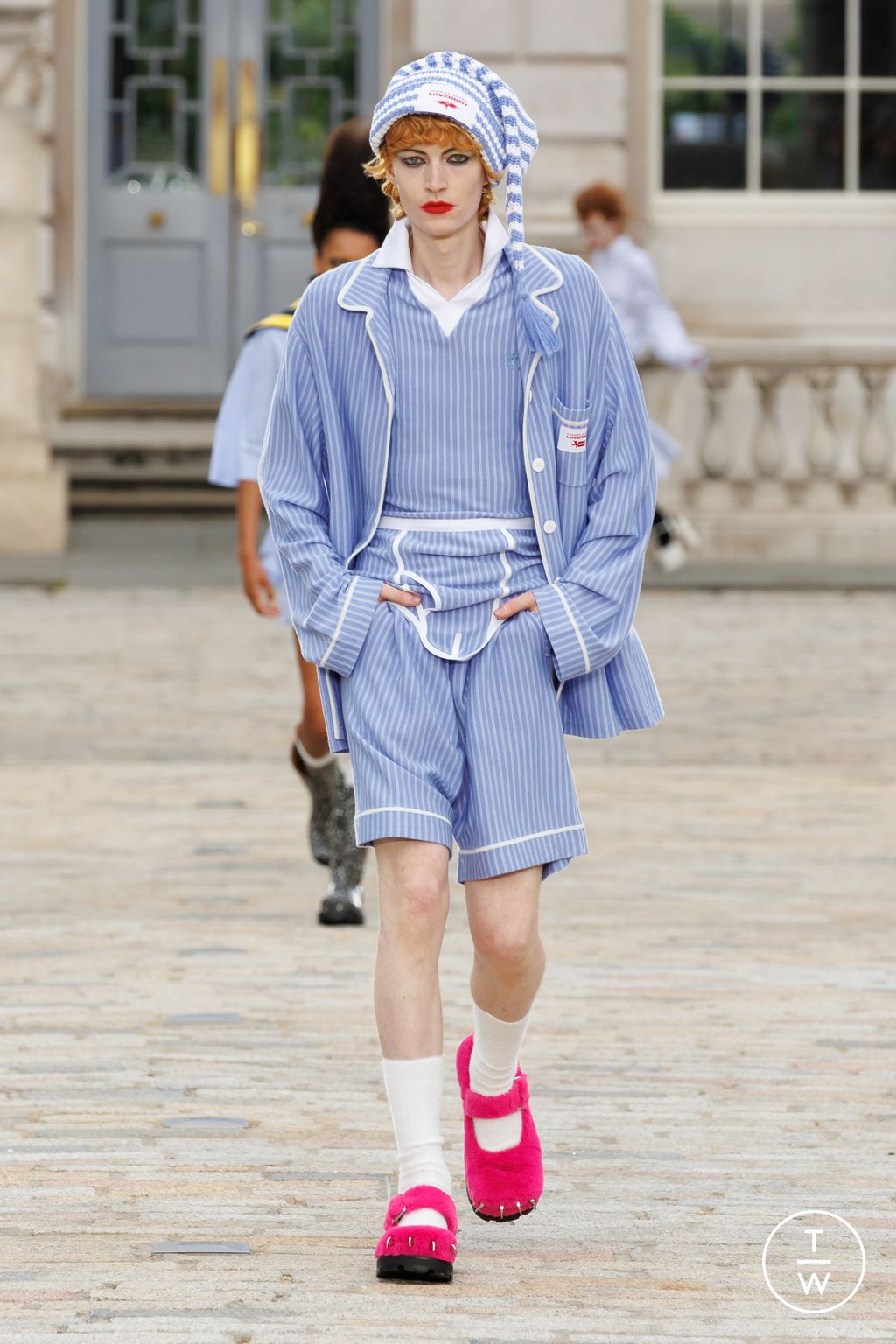 Fashion Week London Spring-Summer 2025 look 6 from the Charles Jeffrey LOVERBOY collection menswear