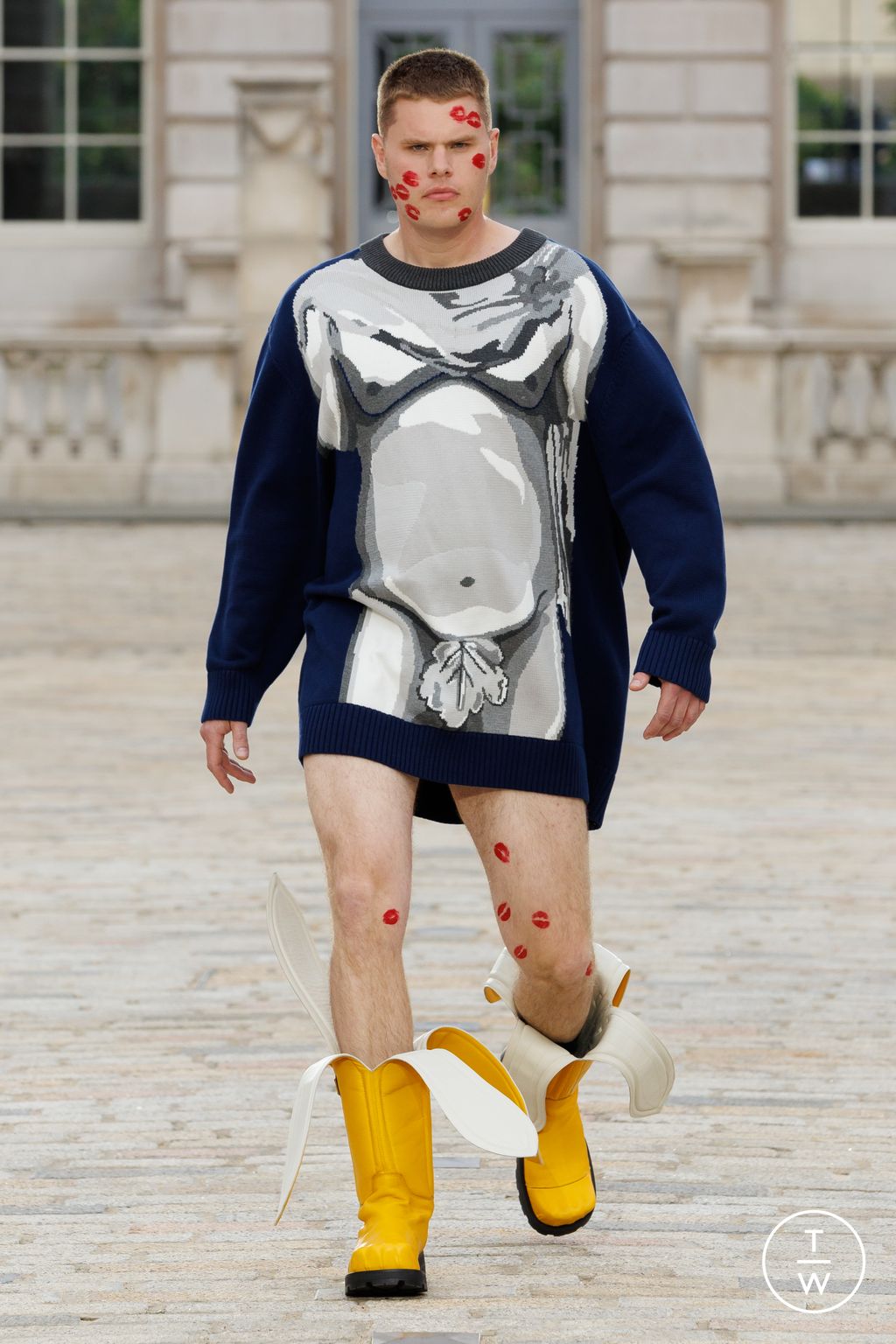 Fashion Week London Spring-Summer 2025 look 12 from the Charles Jeffrey LOVERBOY collection menswear
