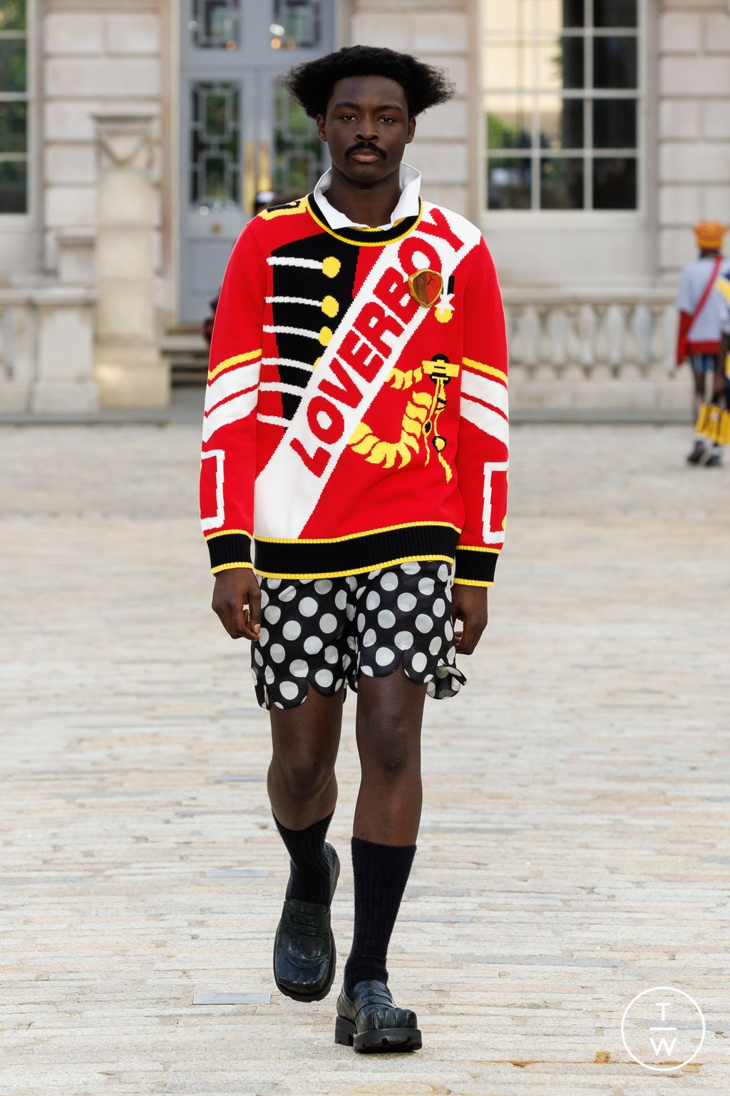 Fashion Week London Spring/Summer 2025 look 33 from the Charles Jeffrey LOVERBOY collection menswear