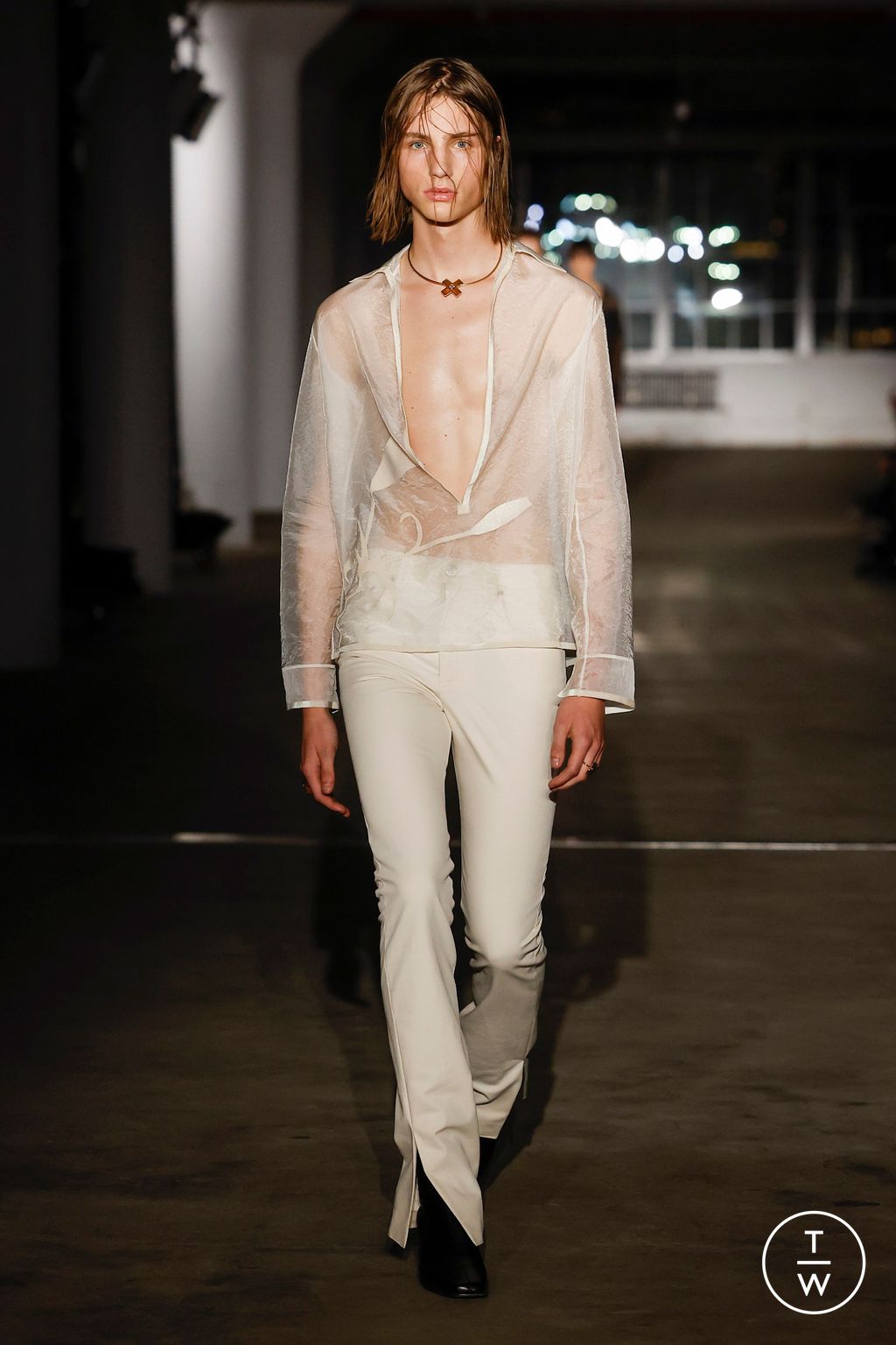Fashion Week New York Fall/Winter 2024 look 7 from the Ludovic de Saint Sernin collection 女装