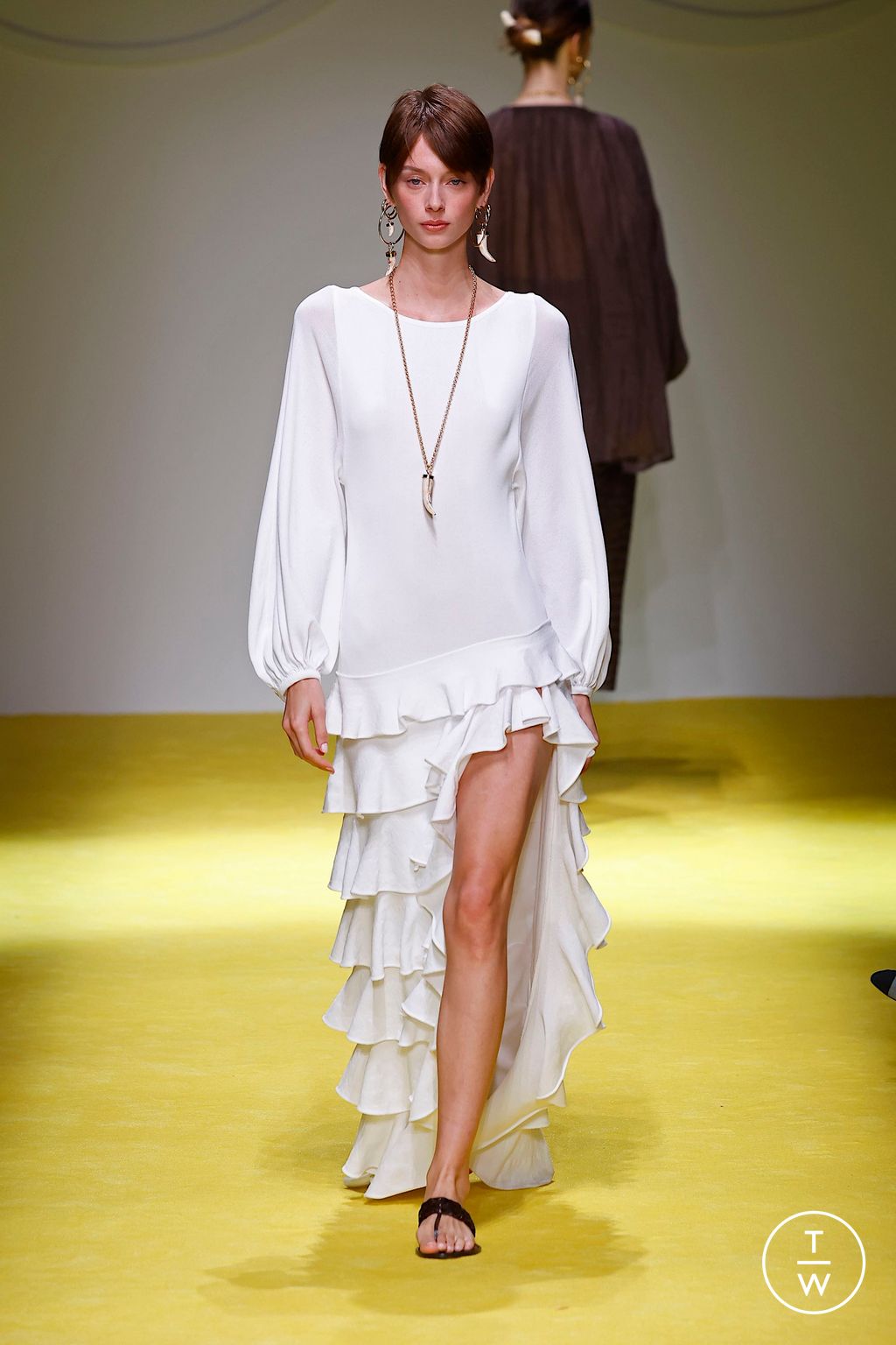 Fashion Week Milan Spring-Summer 2025 look 10 from the Luisa Spagnoli collection womenswear