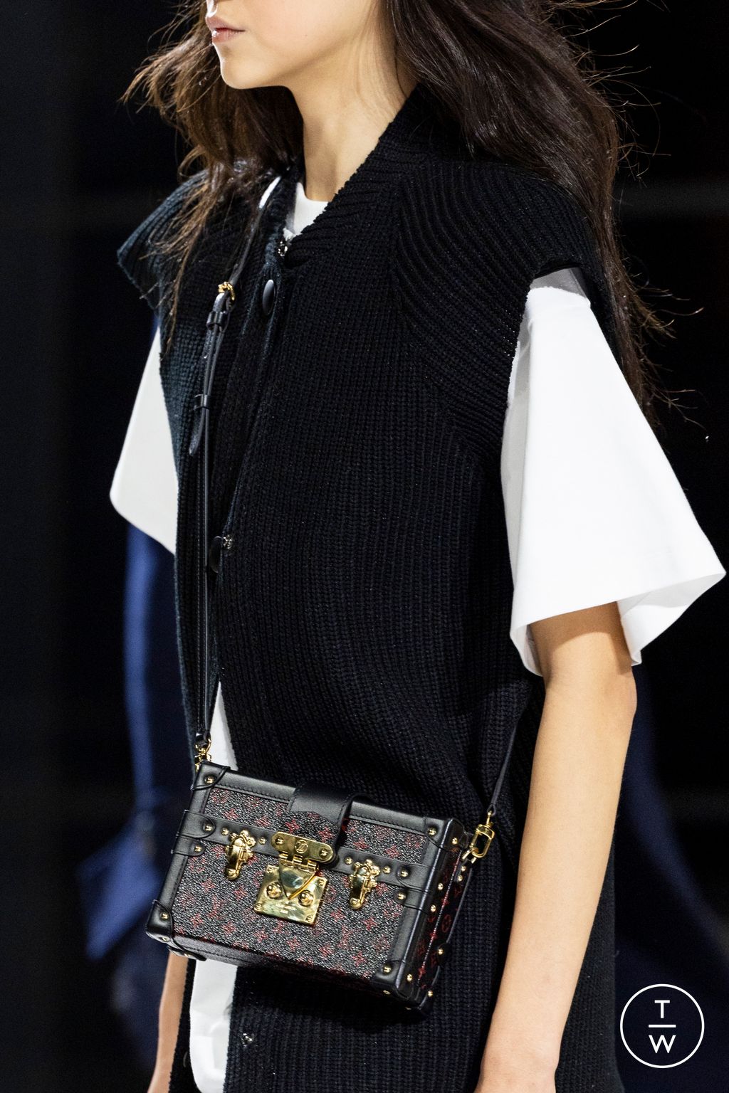Fashion Week Paris Fall/Winter 2024 look 23 de la collection Louis Vuitton womenswear accessories