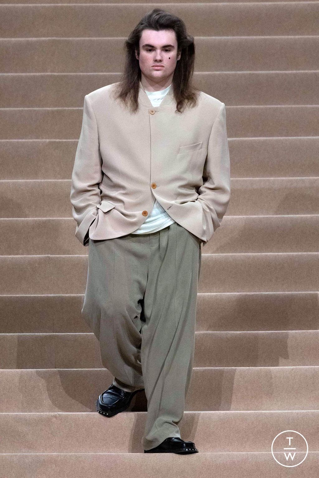 Fashion Week Florence - Pitti Fall/Winter 2024 look 1 from the Magliano collection menswear