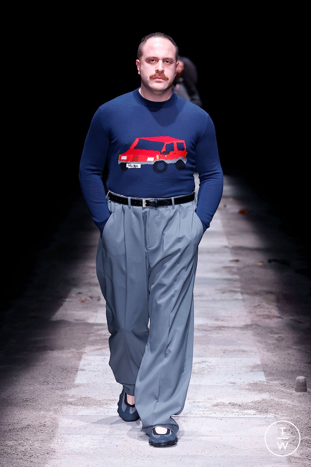 Fashion Week Milan Fall/Winter 2025 look 8 de la collection Magliano menswear