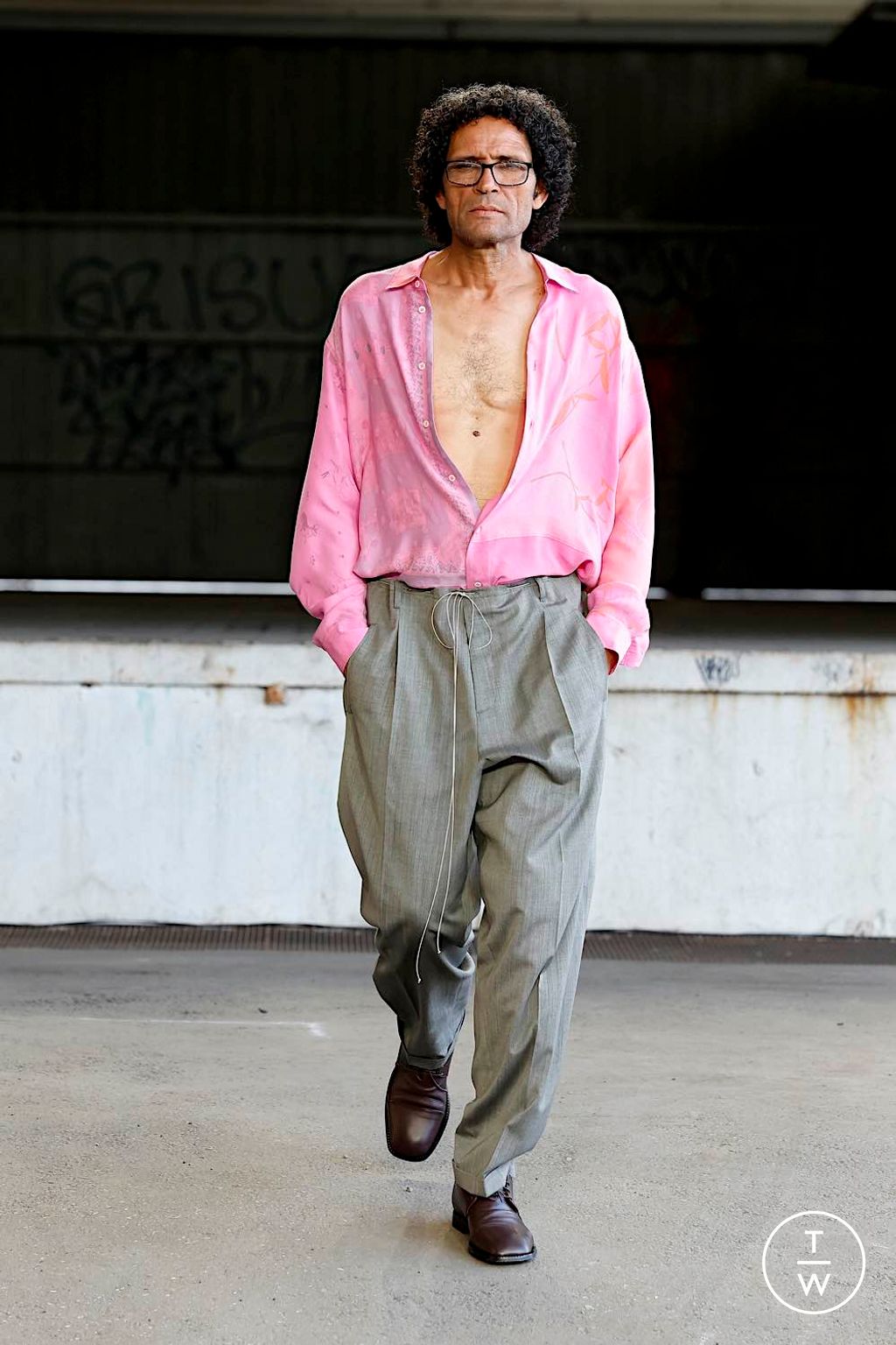 Fashion Week Milan Spring/Summer 2025 look 5 from the Magliano collection menswear