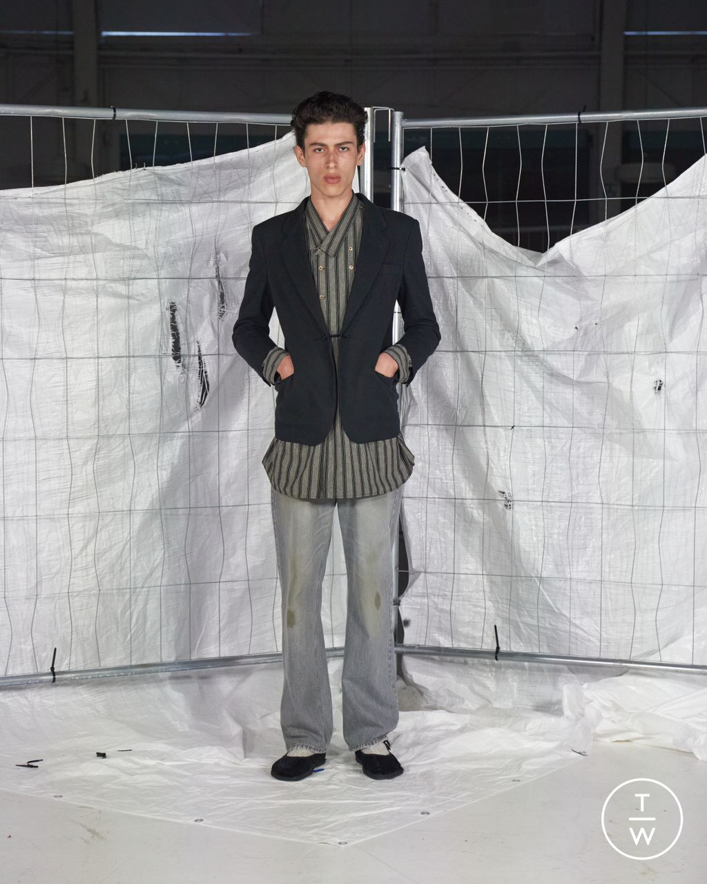Fashion Week Milan Spring/Summer 2024 look 3 from the Magliano collection 男装