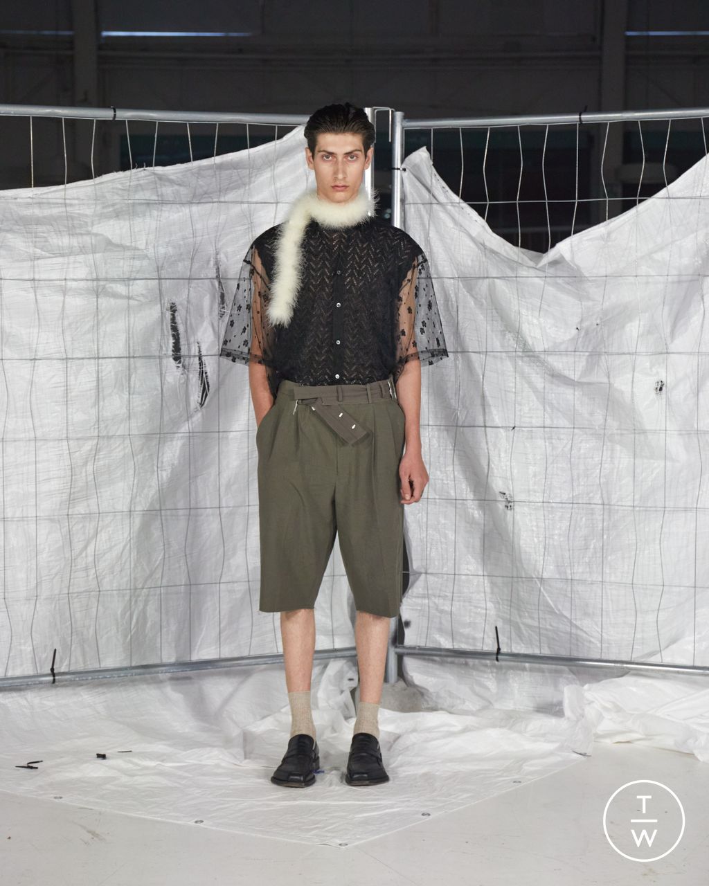 Fashion Week Milan Spring/Summer 2024 look 5 from the Magliano collection 男装
