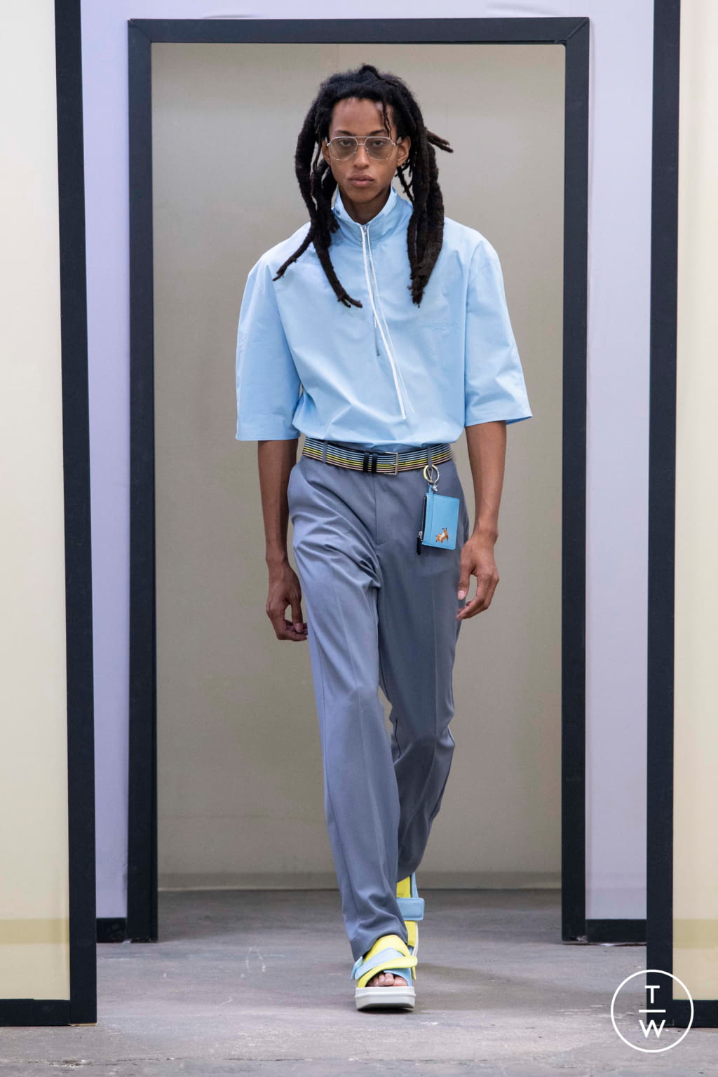 Fashion Week Paris Spring/Summer 2020 look 6 from the Maison Kitsuné collection menswear