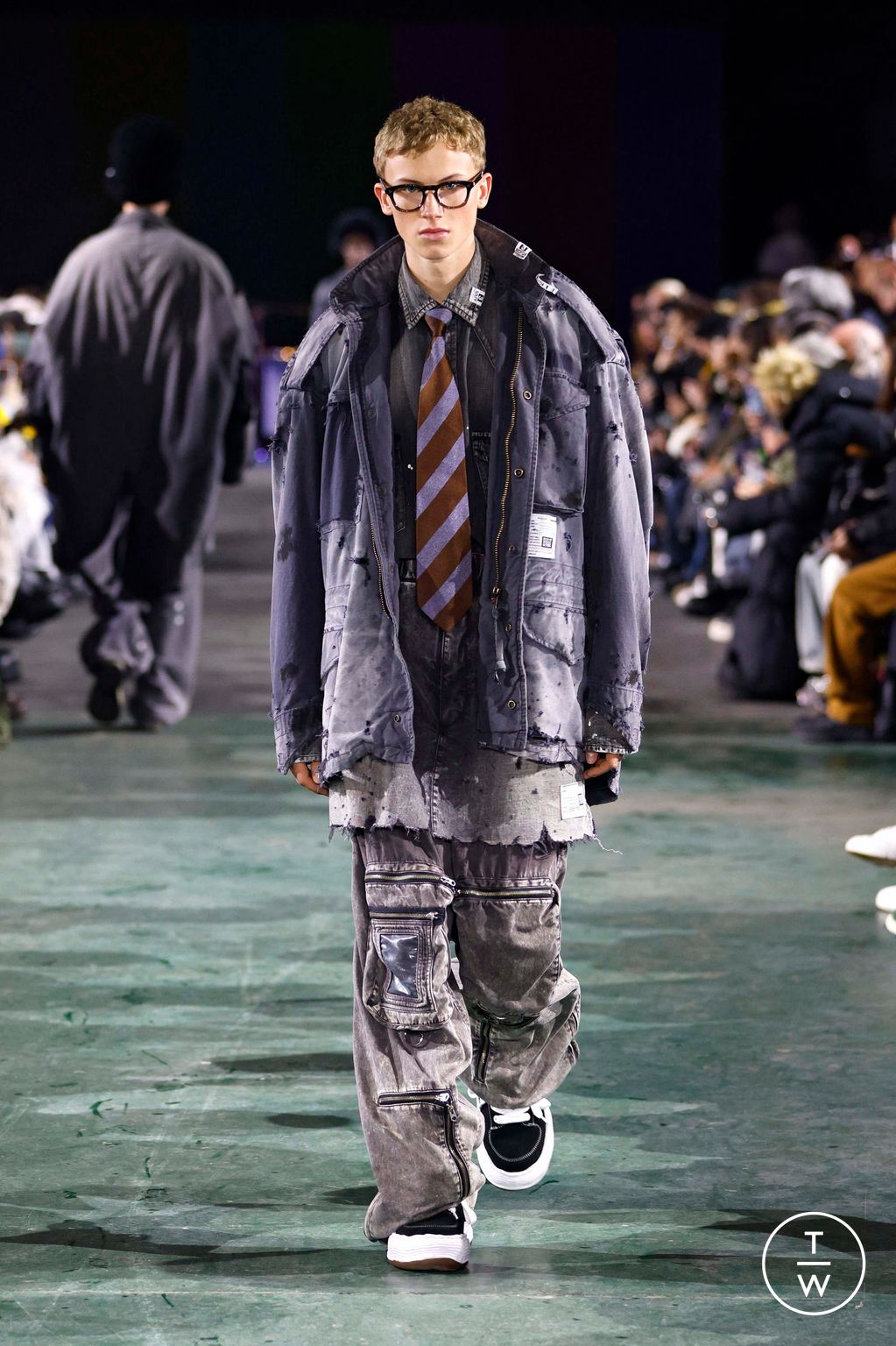 Fashion Week Paris Fall/Winter 2025 look 3 from the Maison Mihara Yasuhiro collection 男装