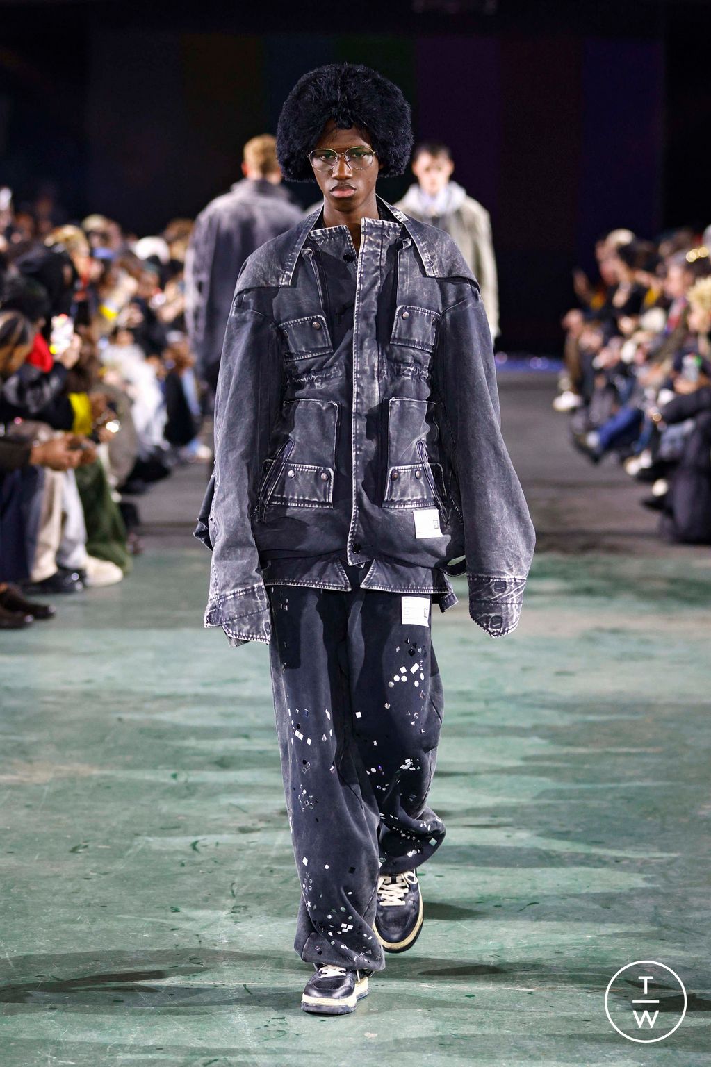 Fashion Week Paris Fall/Winter 2025 look 4 from the Maison Mihara Yasuhiro collection 男装