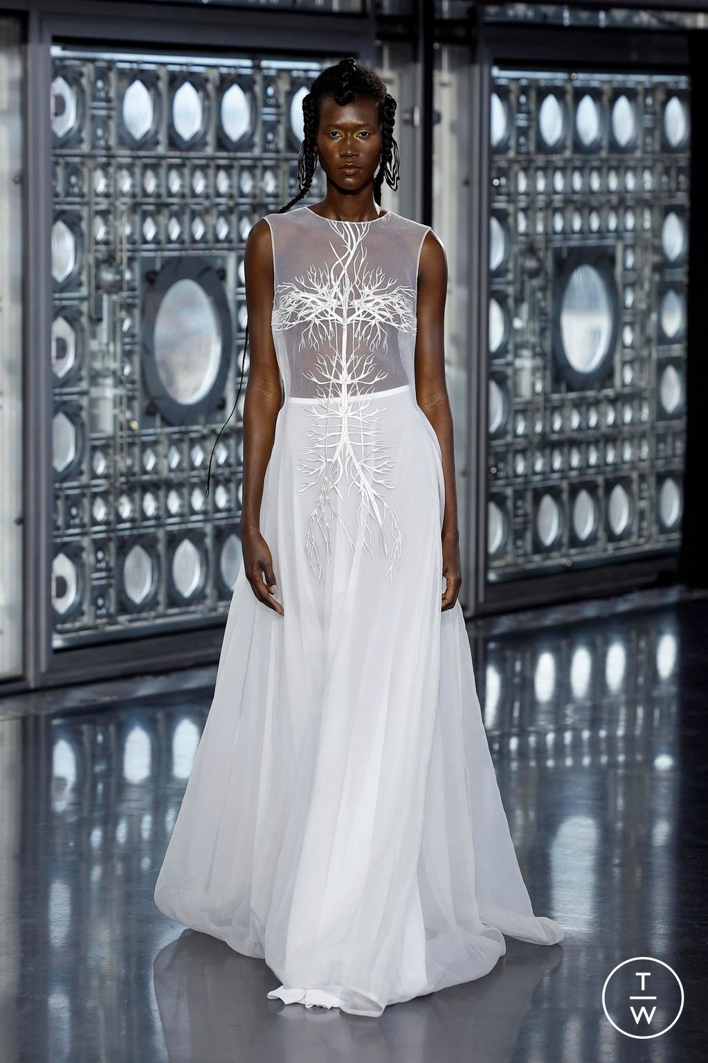 Fashion Week Paris Spring-Summer 2025 look 11 from the Maison Sara Chraibi collection couture