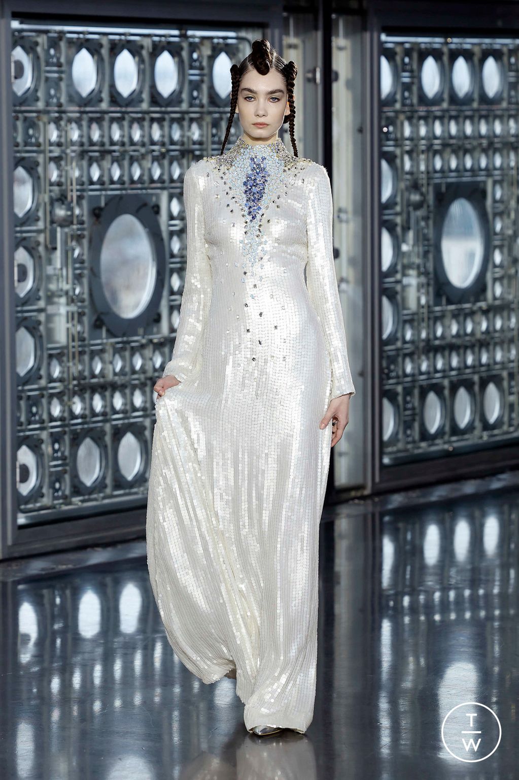 Fashion Week Paris Spring/Summer 2025 look 20 from the Maison Sara Chraibi collection 高级定制