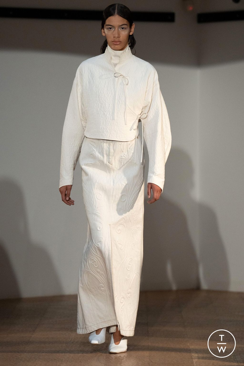 Fashion Week Paris Spring/Summer 2024 look 8 from the Mame Kurogouchi collection 女装