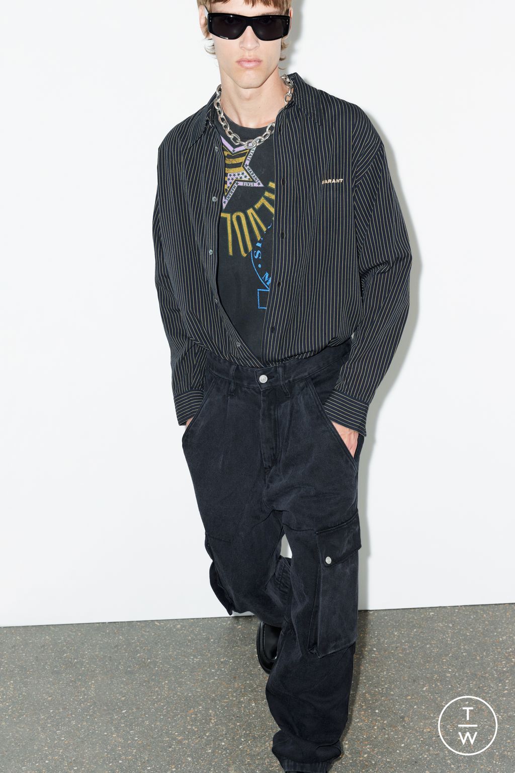 Fashion Week Paris Spring/Summer 2024 look 8 from the Isabel Marant collection menswear