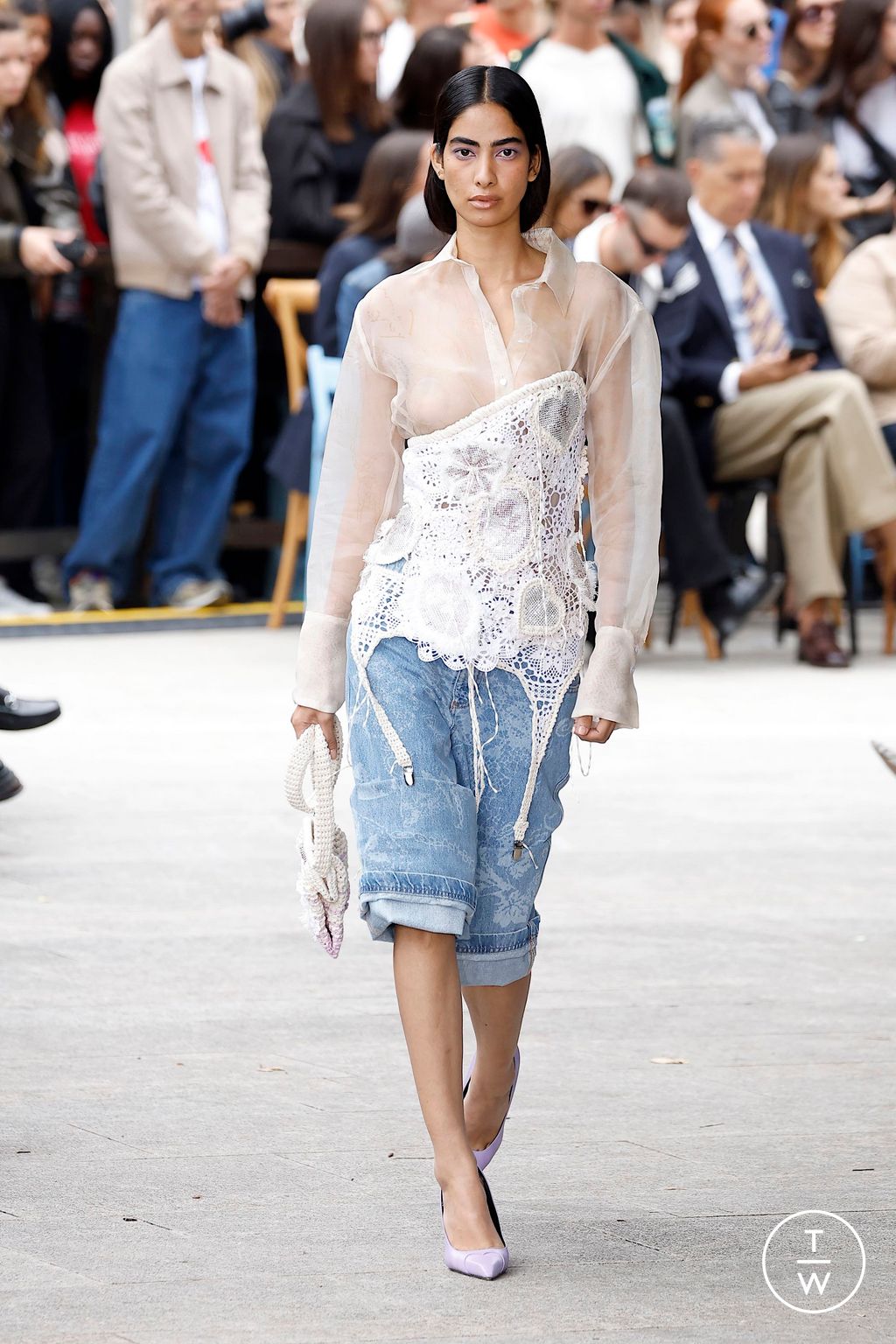 Fashion Week Milan Spring-Summer 2025 look 44 from the Marco Rambaldi collection womenswear