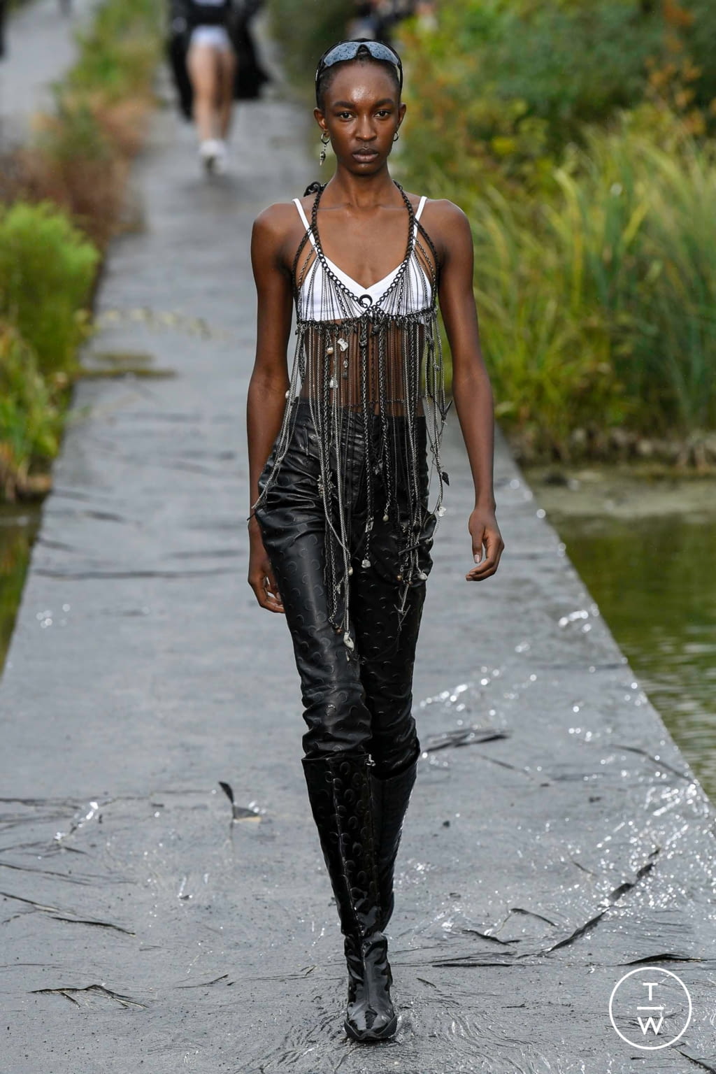 Fashion Week Paris Spring/Summer 2020 look 6 from the Marine Serre collection womenswear