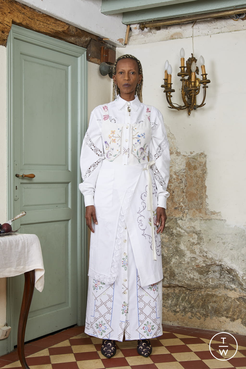Fashion Week Paris Spring/Summer 2022 look 39 from the Marine Serre collection 女装