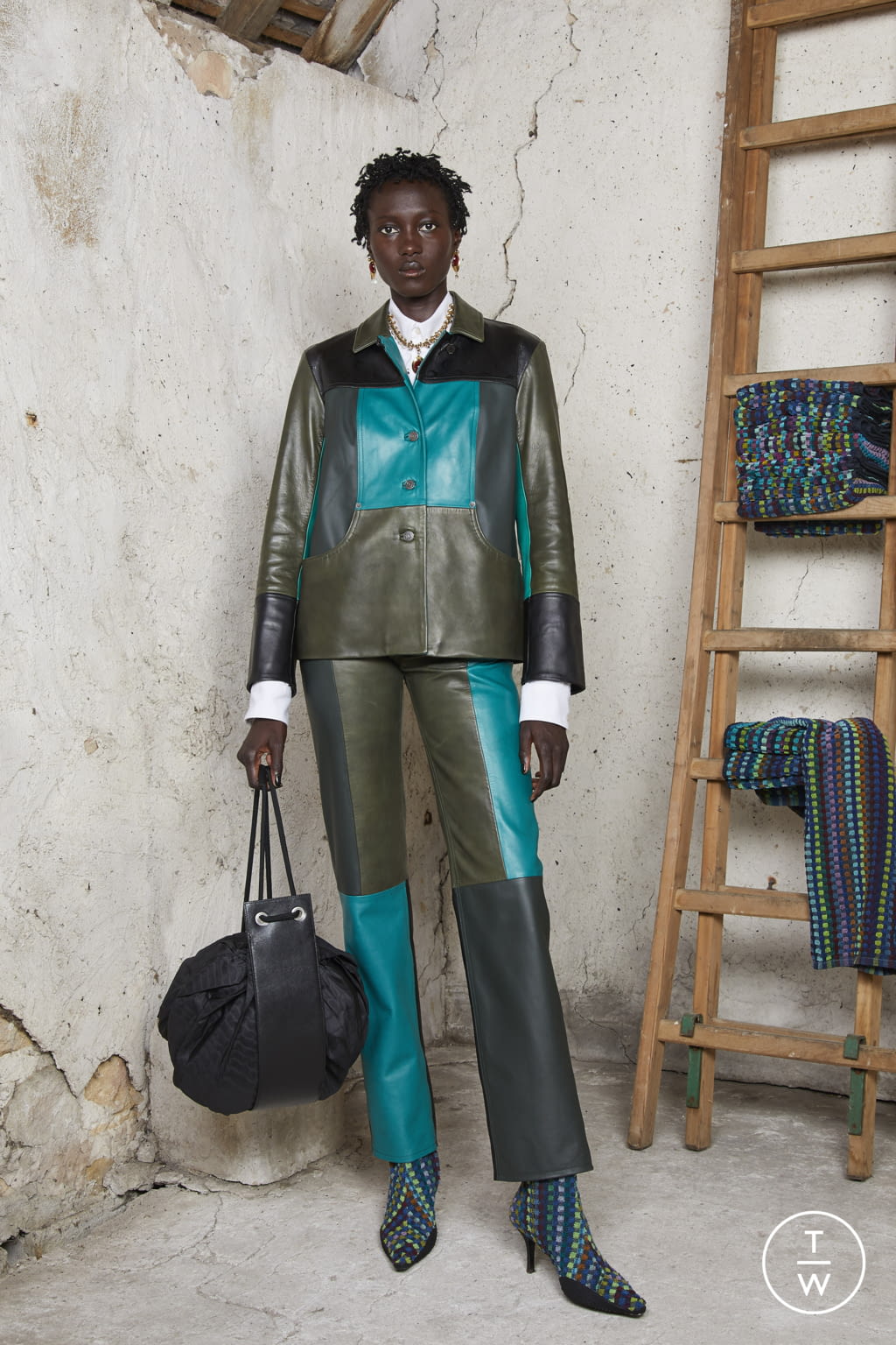 Fashion Week Paris Spring/Summer 2022 look 44 from the Marine Serre collection womenswear
