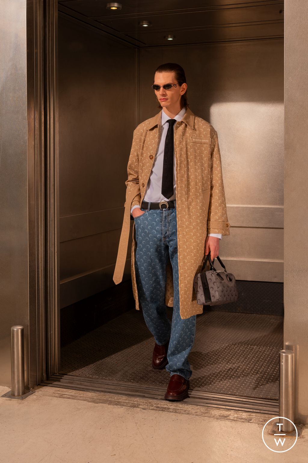 Fashion Week Paris Fall/Winter 2024 look 4 from the Marine Serre collection menswear