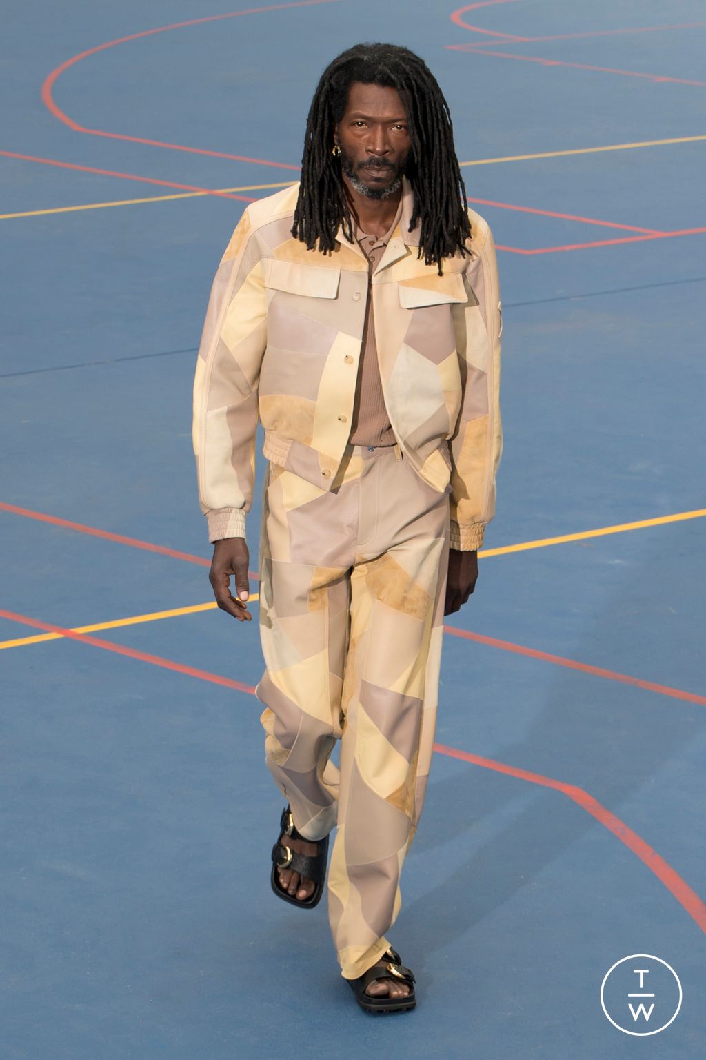 Fashion Week Paris Spring/Summer 2023 look 42 from the Marine Serre collection menswear