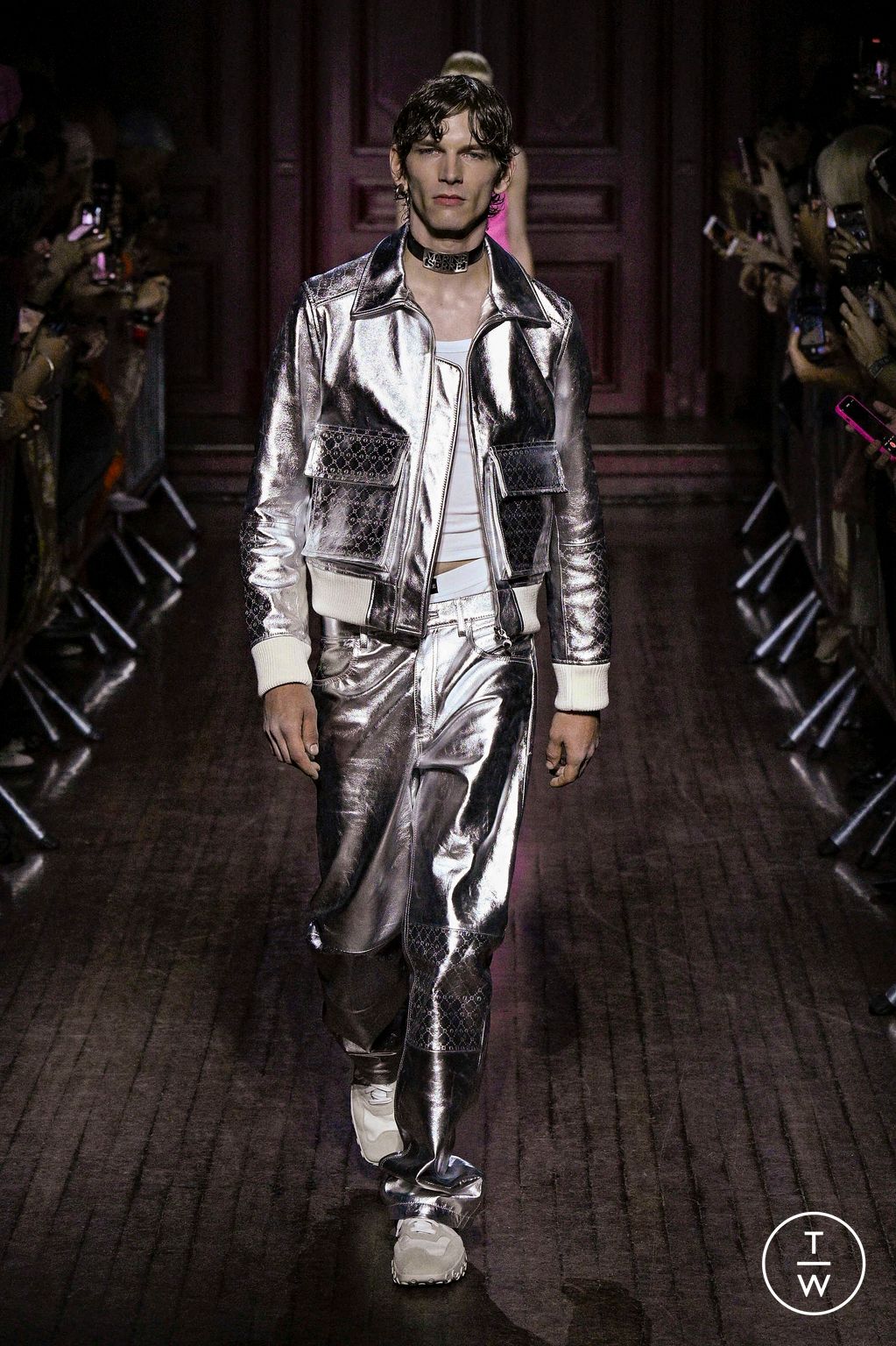Fashion Week Paris Spring/Summer 2024 look 34 from the Marine Serre collection menswear