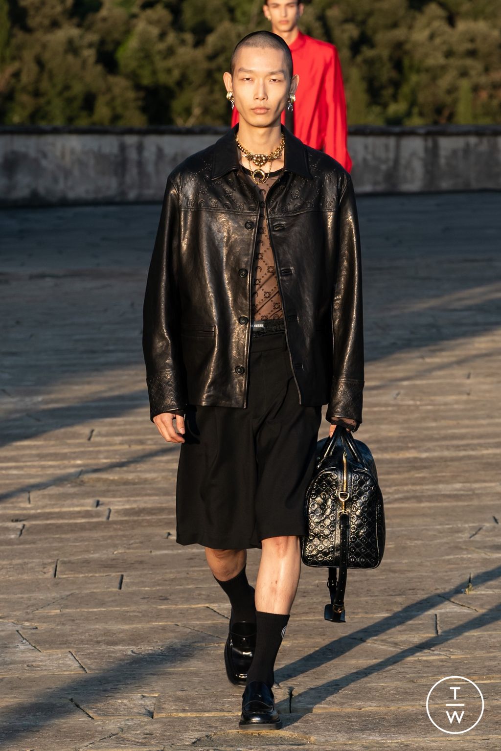 Fashion Week Florence - Pitti Spring-Summer 2025 look 9 from the Marine Serre collection menswear