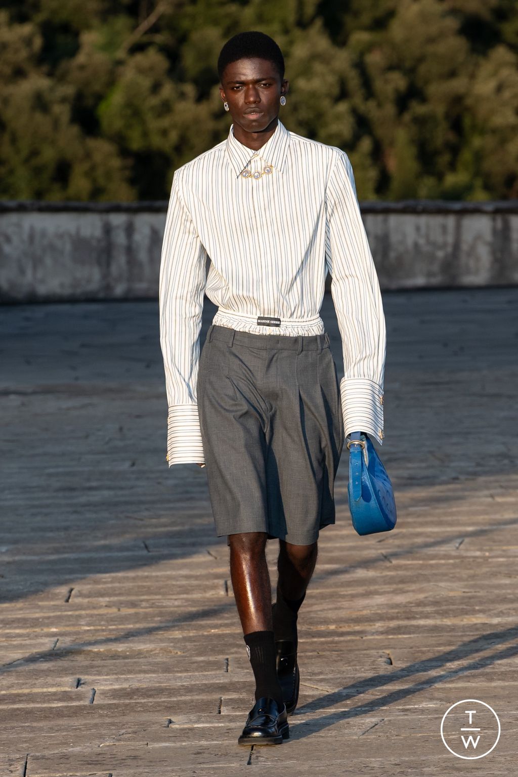 Fashion Week Florence - Pitti Spring-Summer 2025 look 27 from the Marine Serre collection menswear