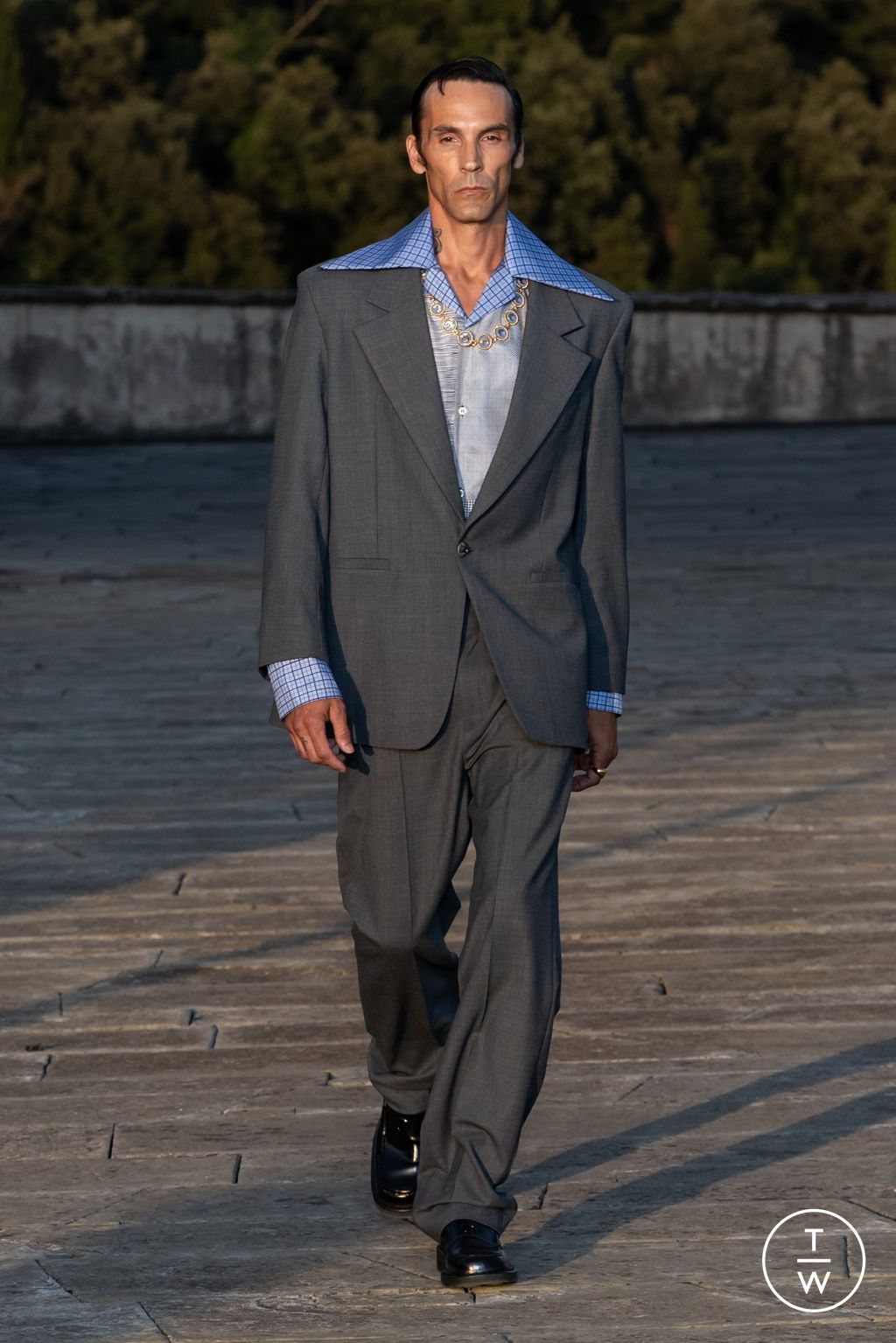 Fashion Week Florence - Pitti Spring-Summer 2025 look 29 from the Marine Serre collection menswear